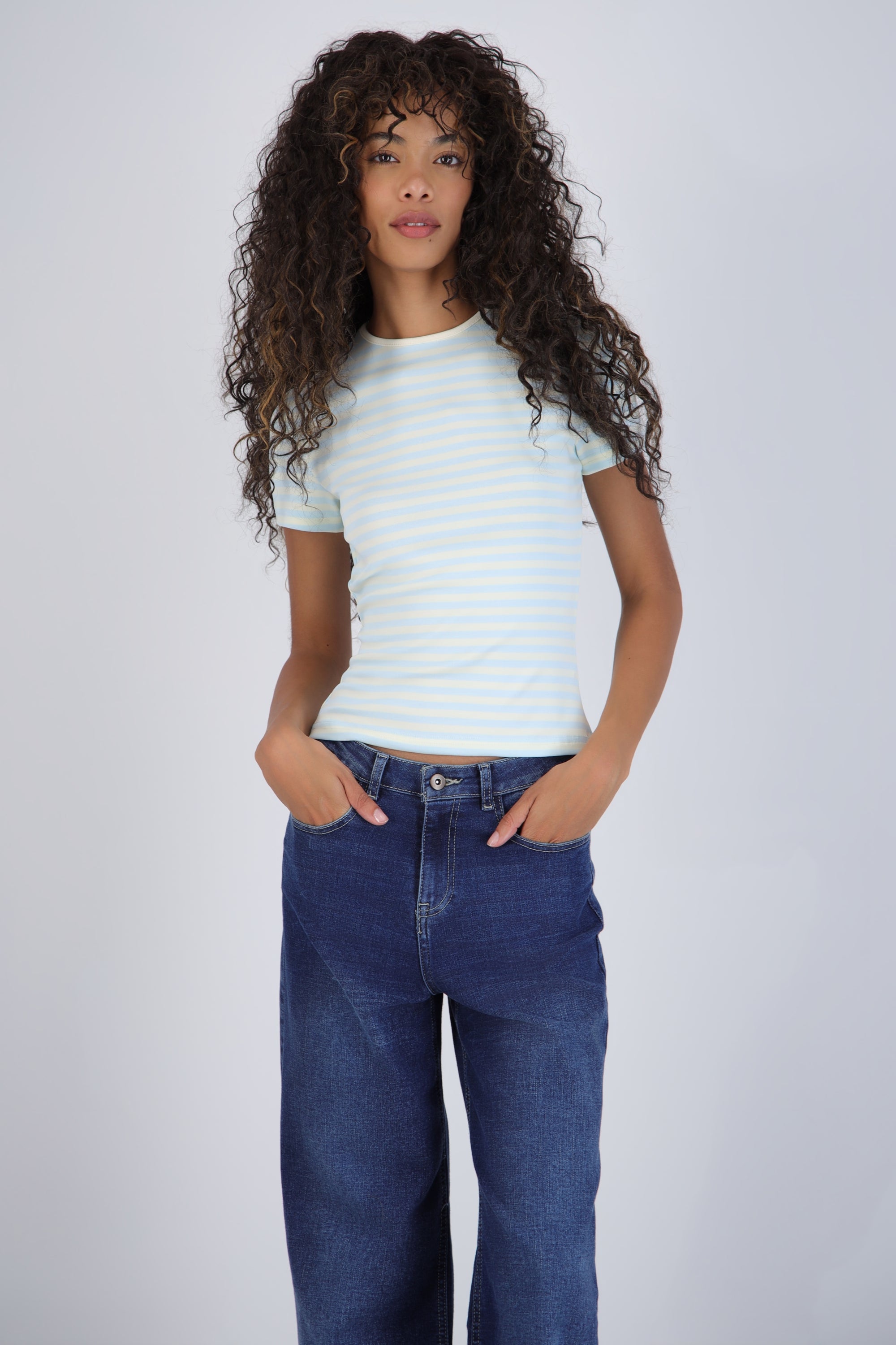 Playera fit slim rayas