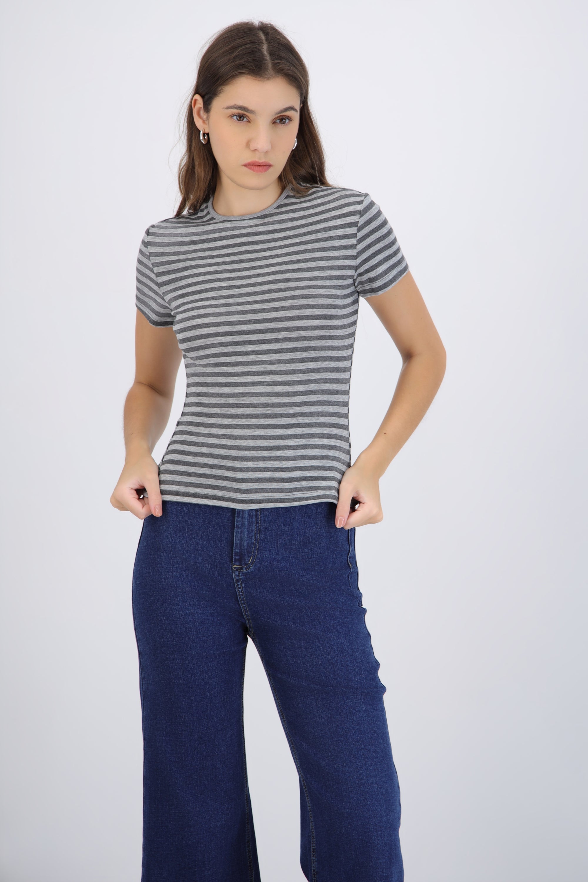 Playera fit slim rayas