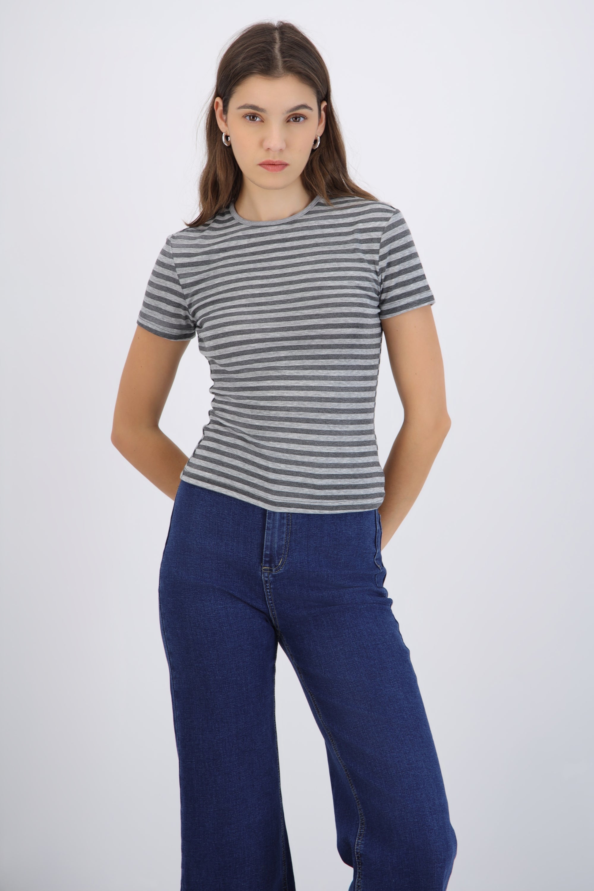 Playera fit slim rayas