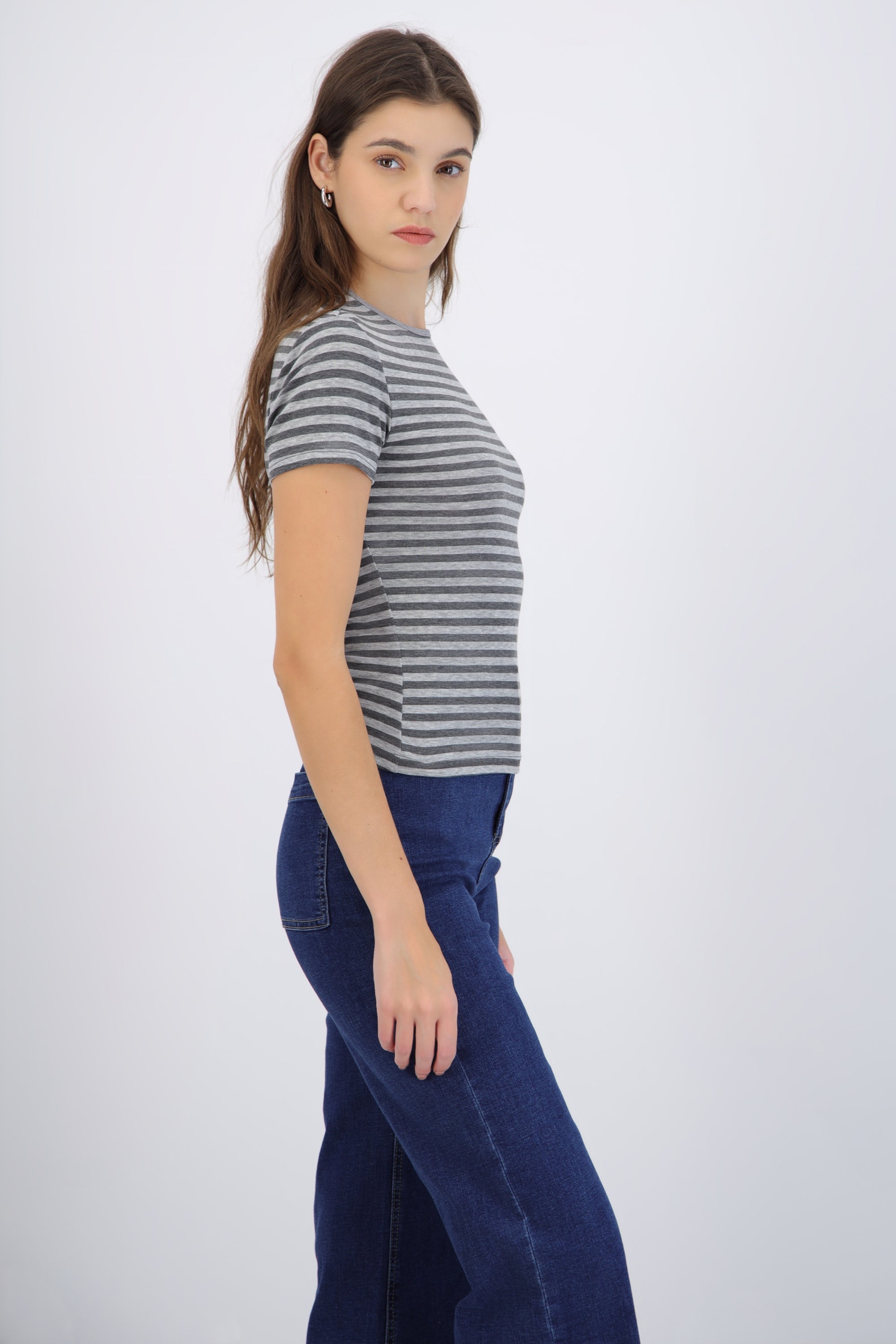 Playera fit slim rayas