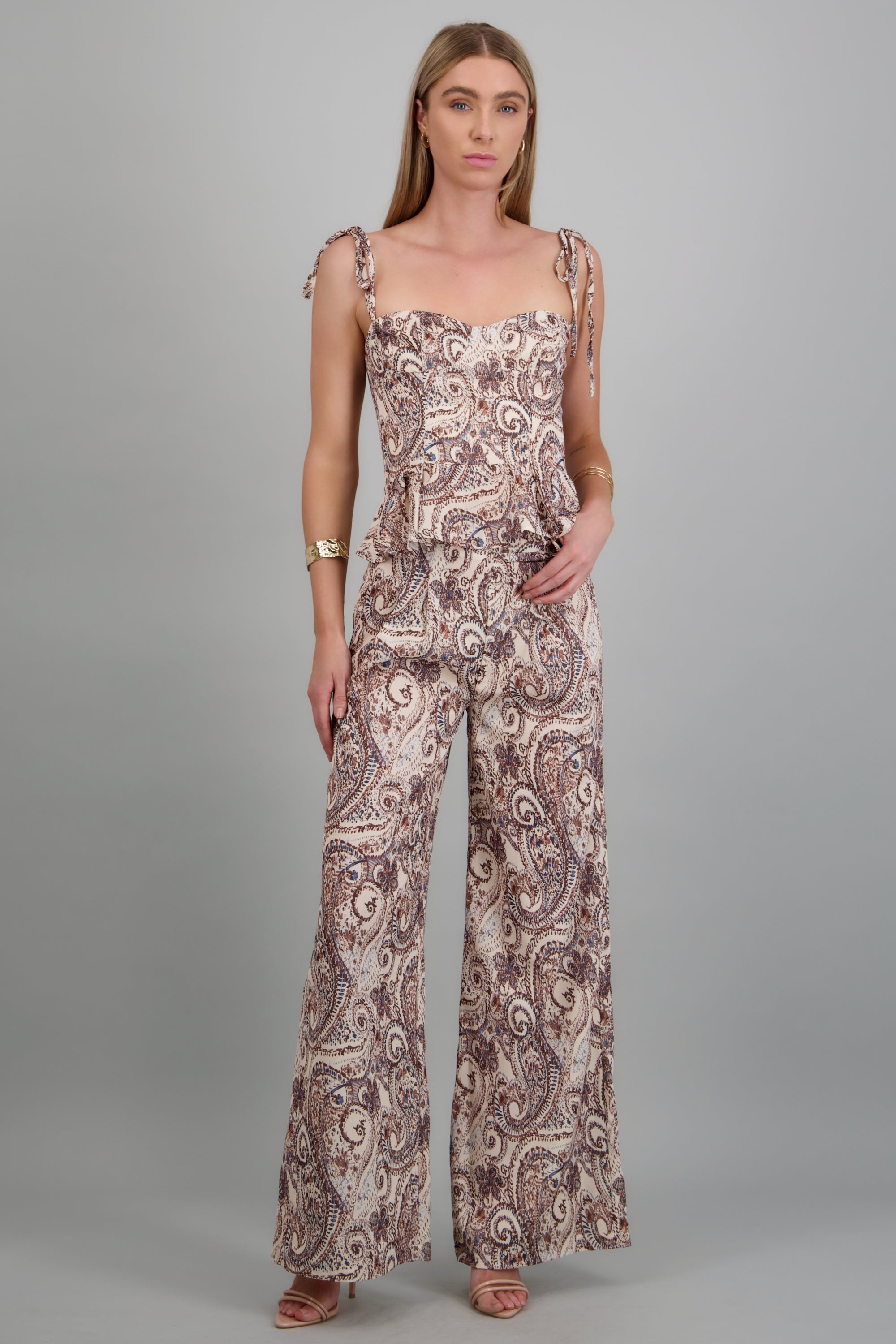 Pantalón boho estampado paisley MULTICOLOR OTOÑAL