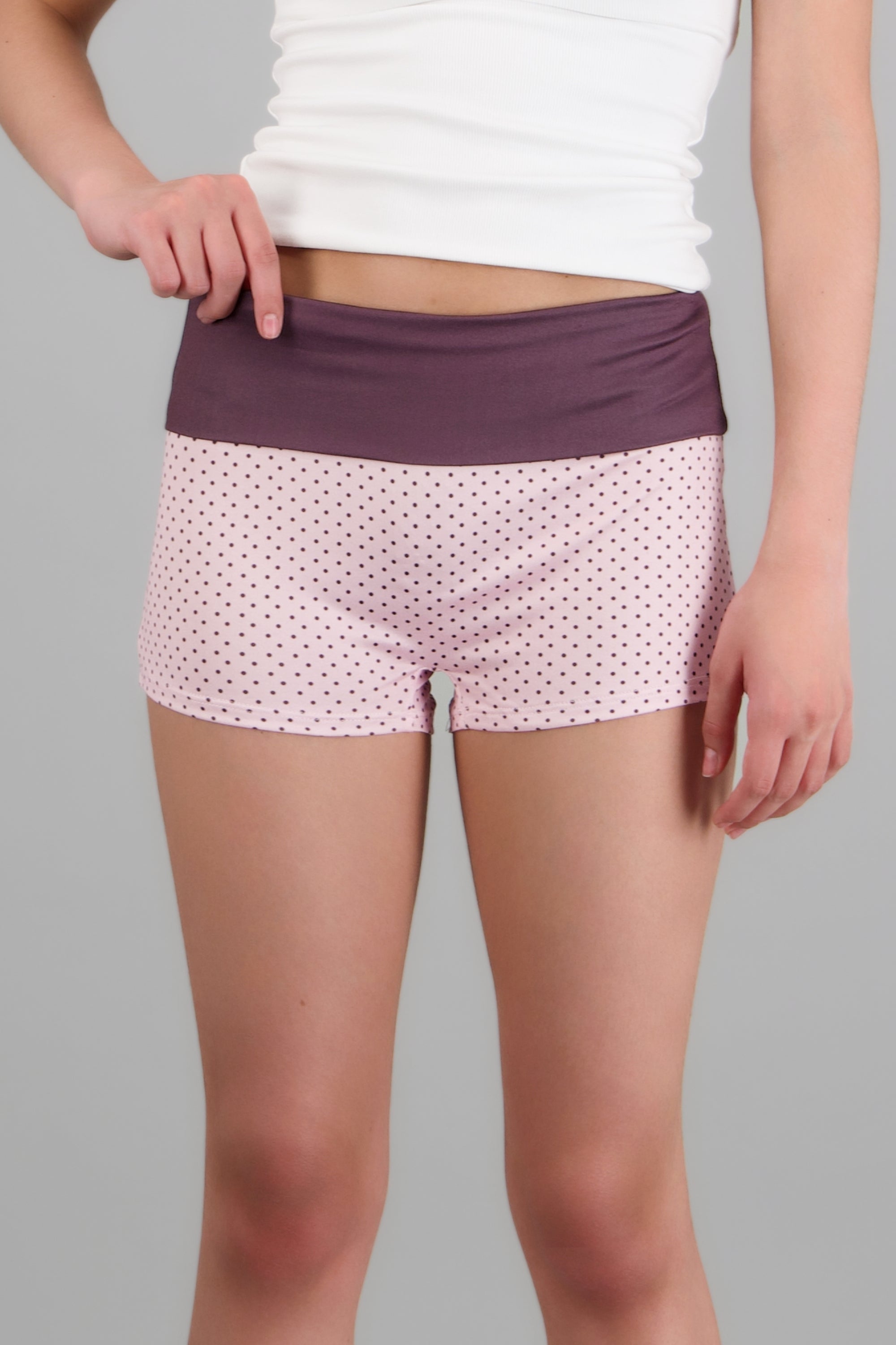 Shorts mini pretina polka dots ROSA COMBO