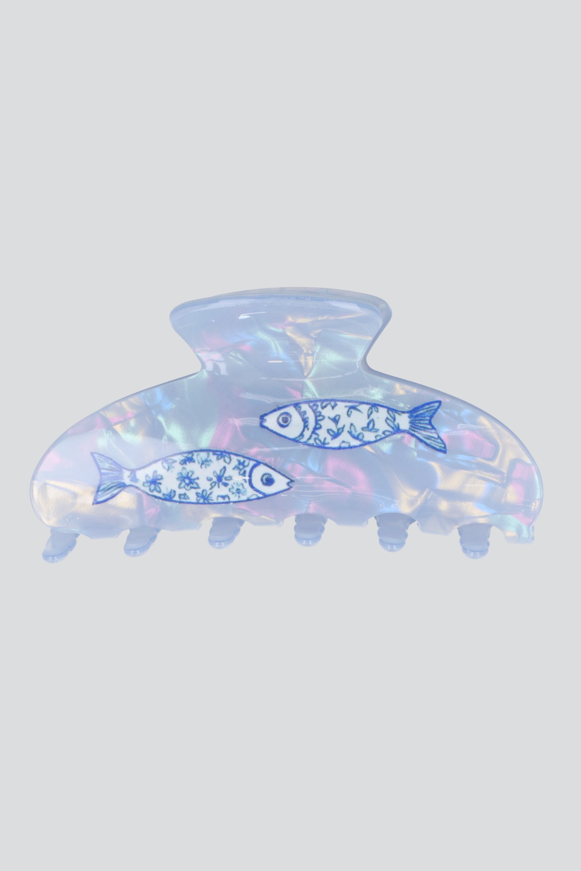 PINZA 2 PECES NACARADA AZUL