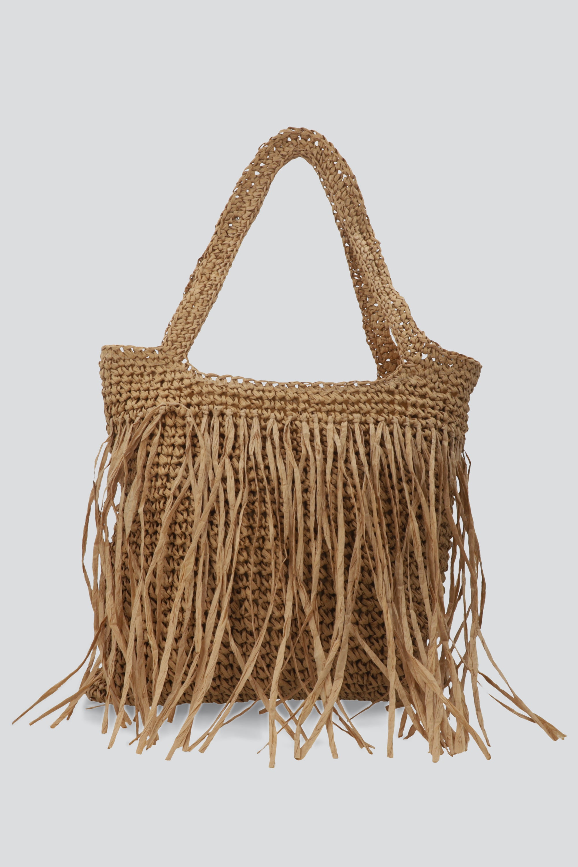 BOLSA GRANDE FLECOS RAFIA TAN