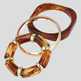 Set 3 cuff pulsera acrilico