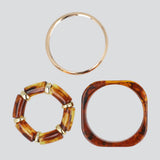 Set 3 cuff pulsera acrilico