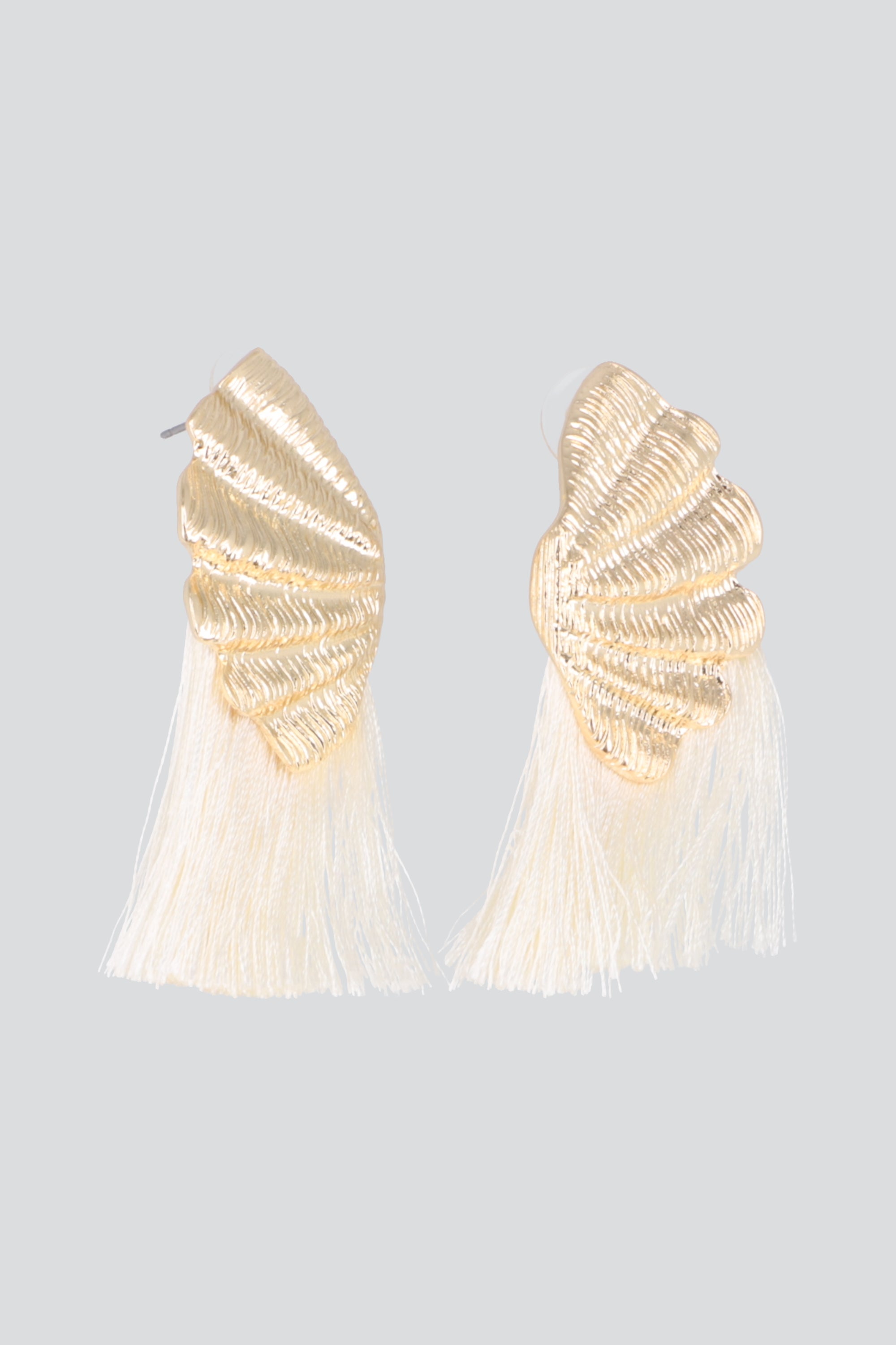 ARETES MAXI CONCHA FLECOS ORO