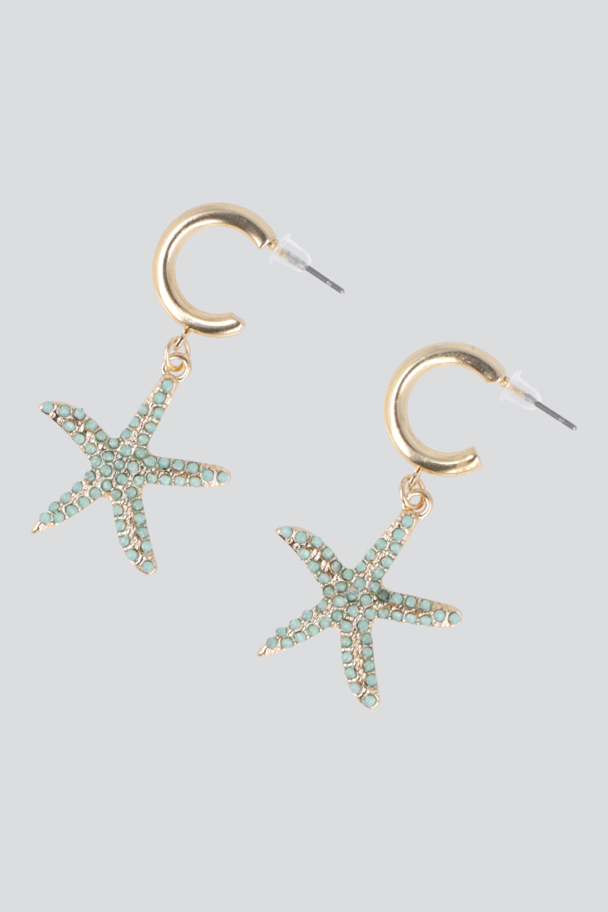 ARRACADAS ESTRELLA DE MAR BRILLOS ORO
