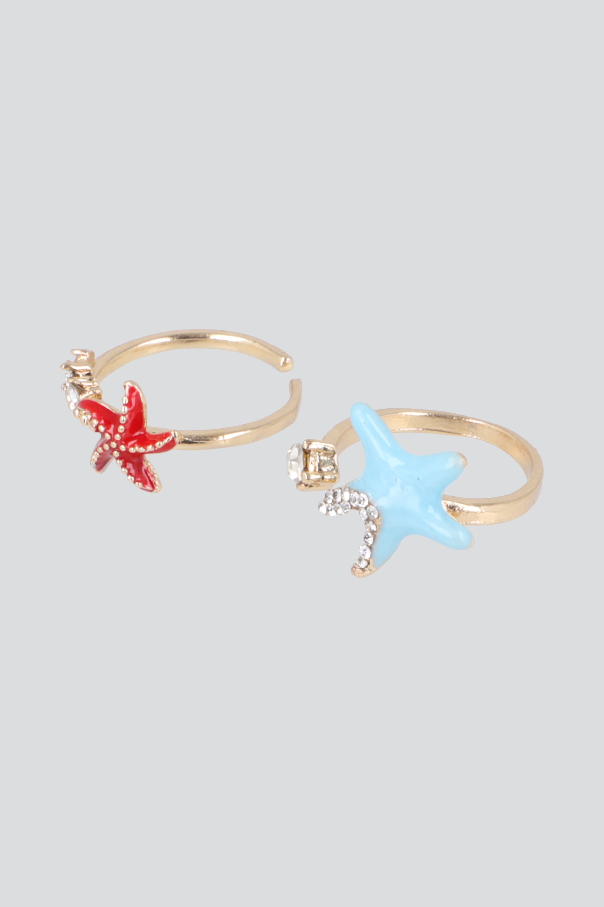SET 2 P ANILLOS ESTRELLA DE MAR ORO
