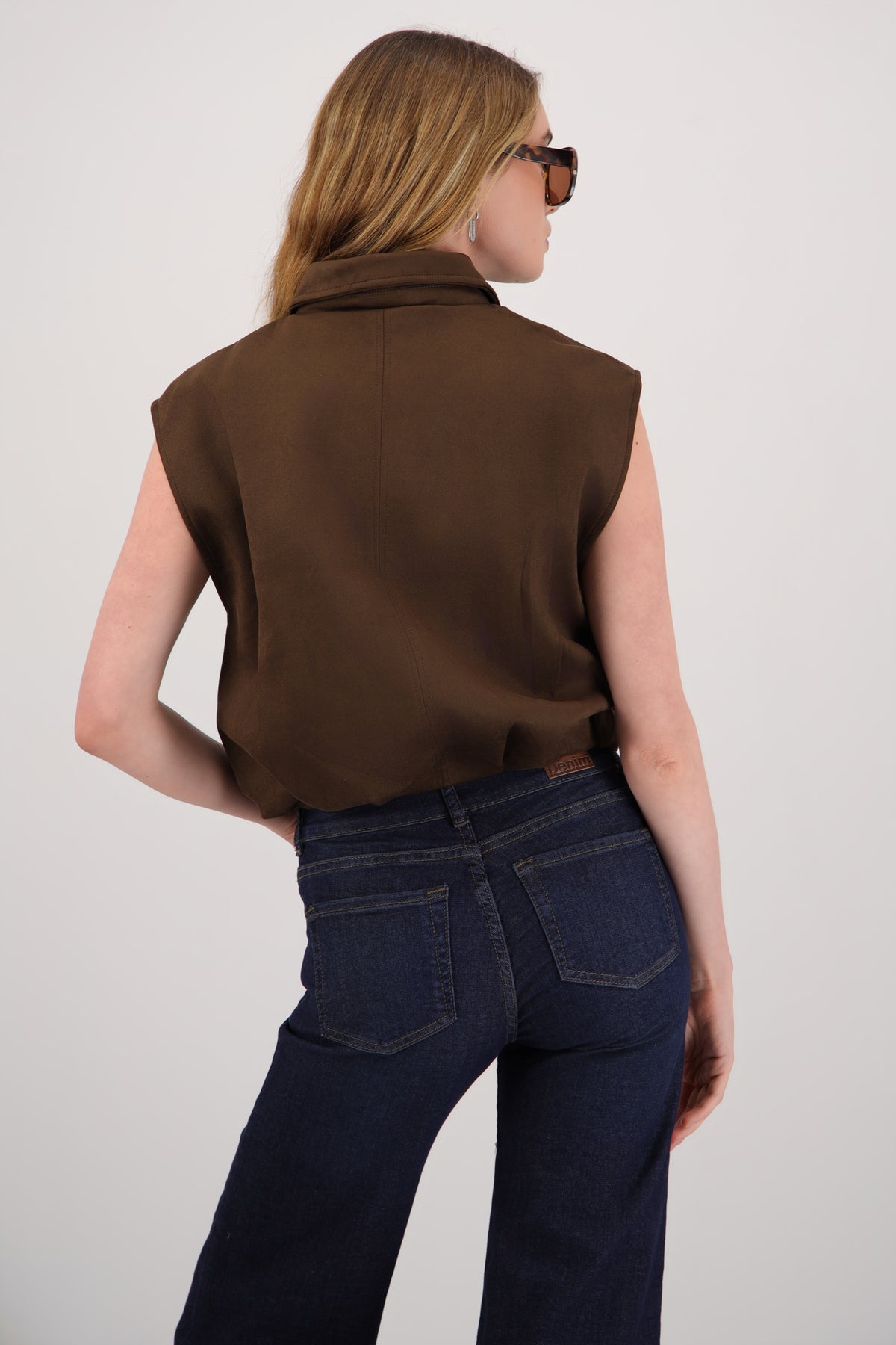 Chaleco suede CHOCOLATE