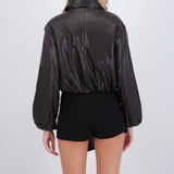 Chamarra bomber PU tacto suave