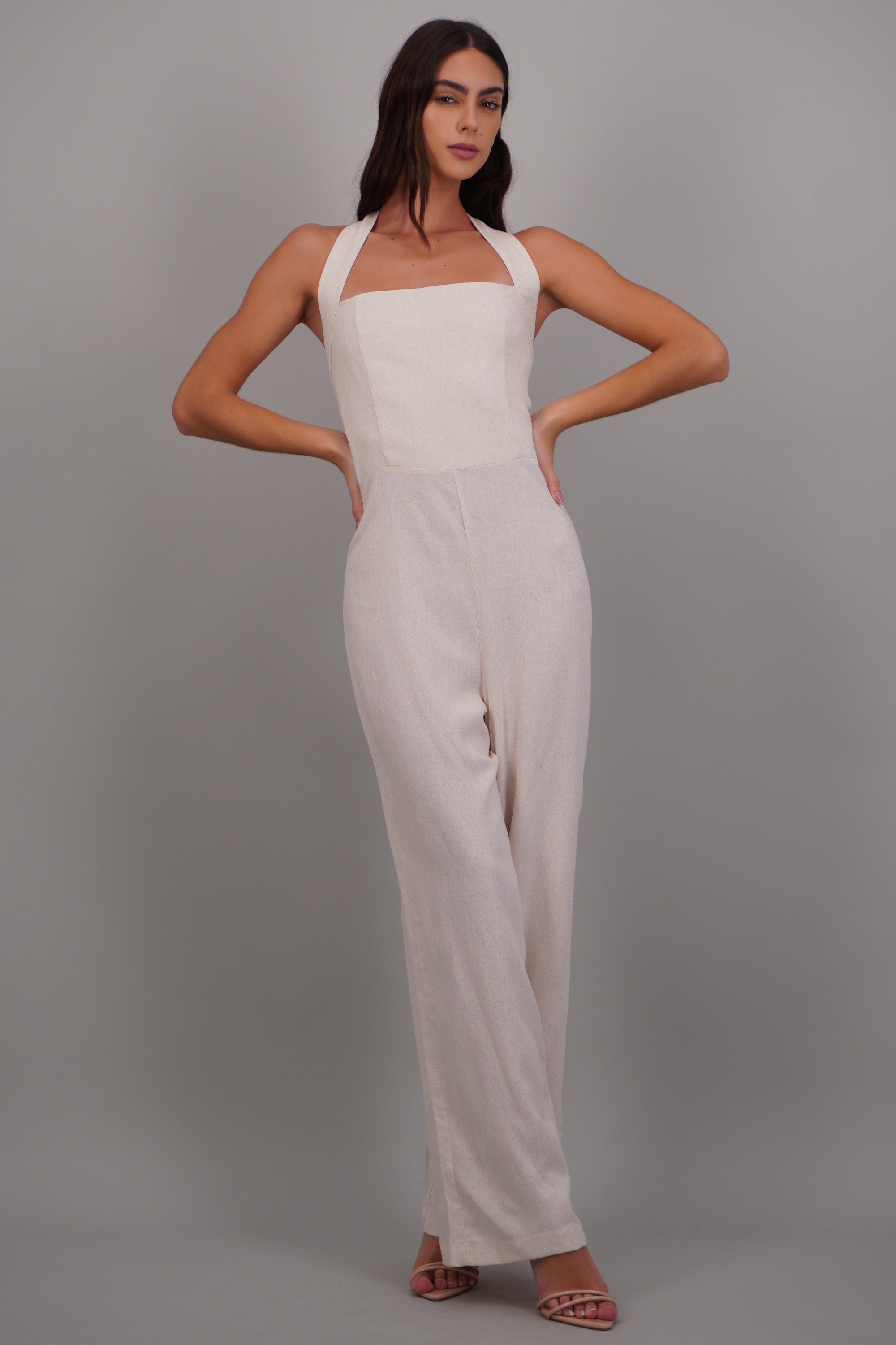 Jumpsuit tirantes detalle smock en espalda ARENA