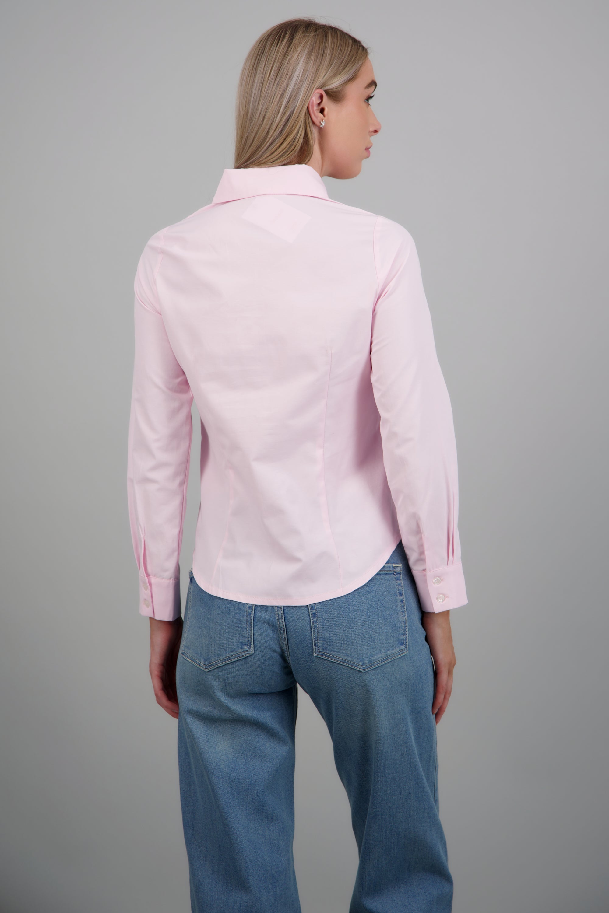 Camisa lisa detalle pinzas ROSA PASTEL