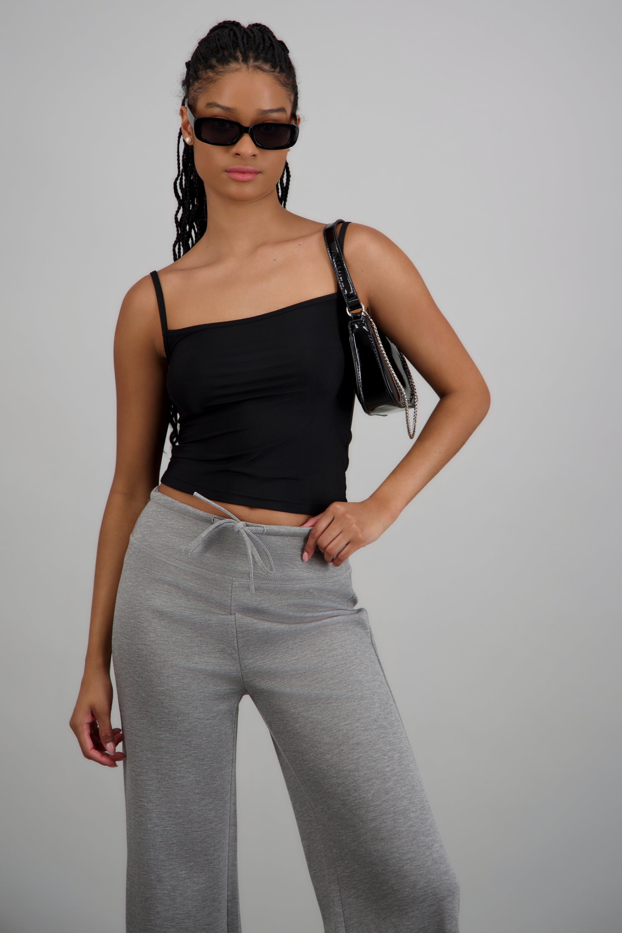 Top tirantes liso NEGRO