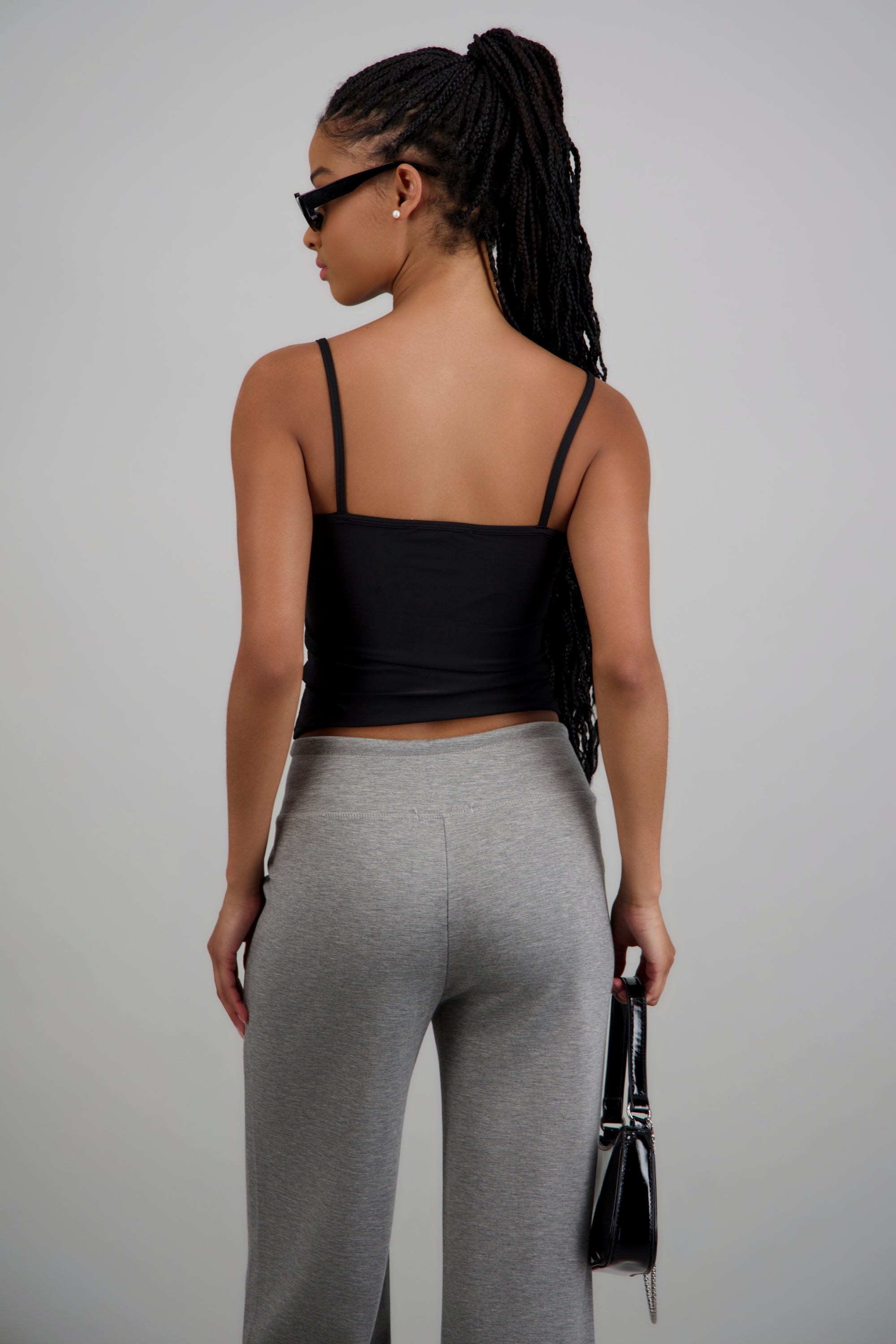 Top tirantes liso NEGRO
