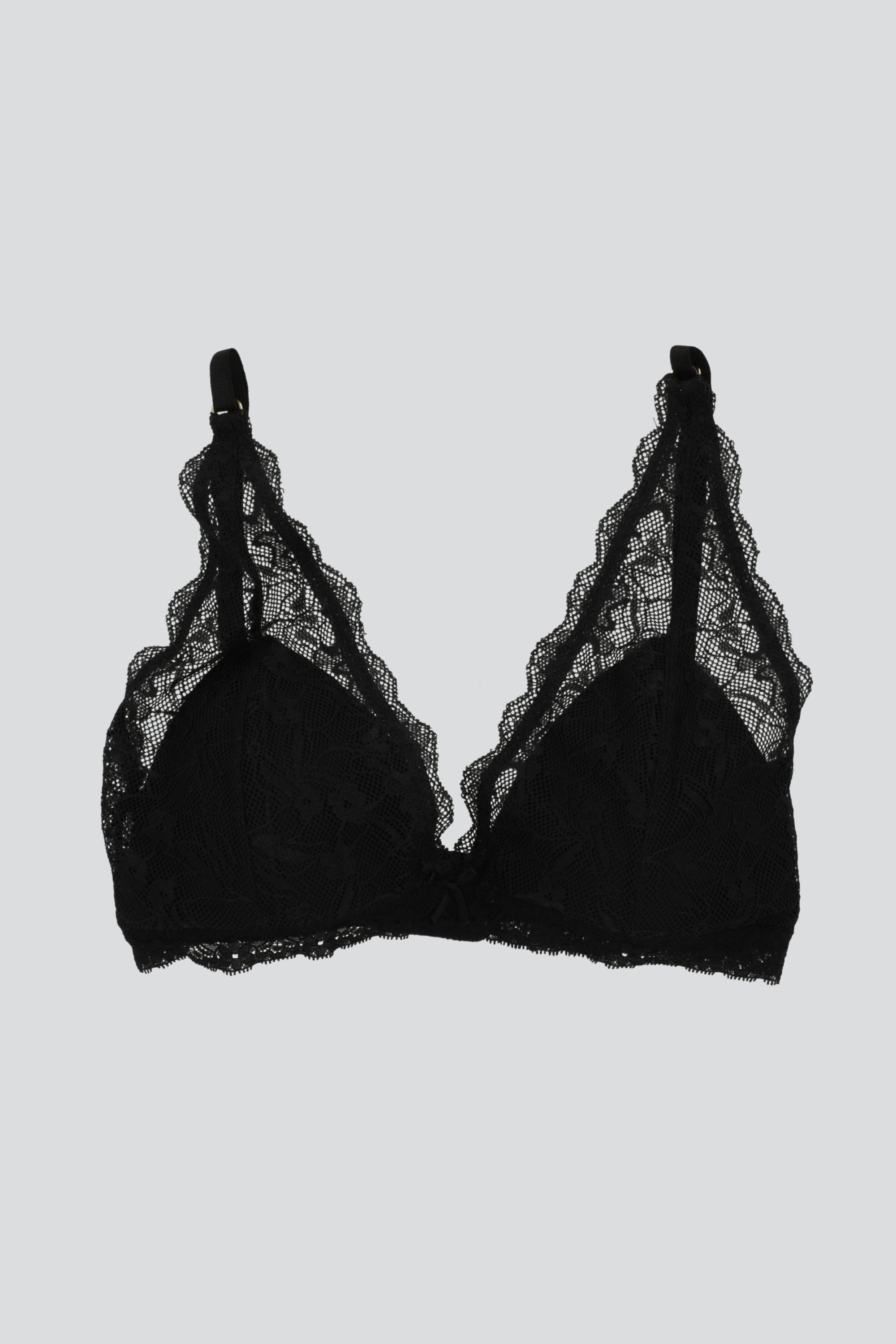 Bralette de encaje con copas NEGRO