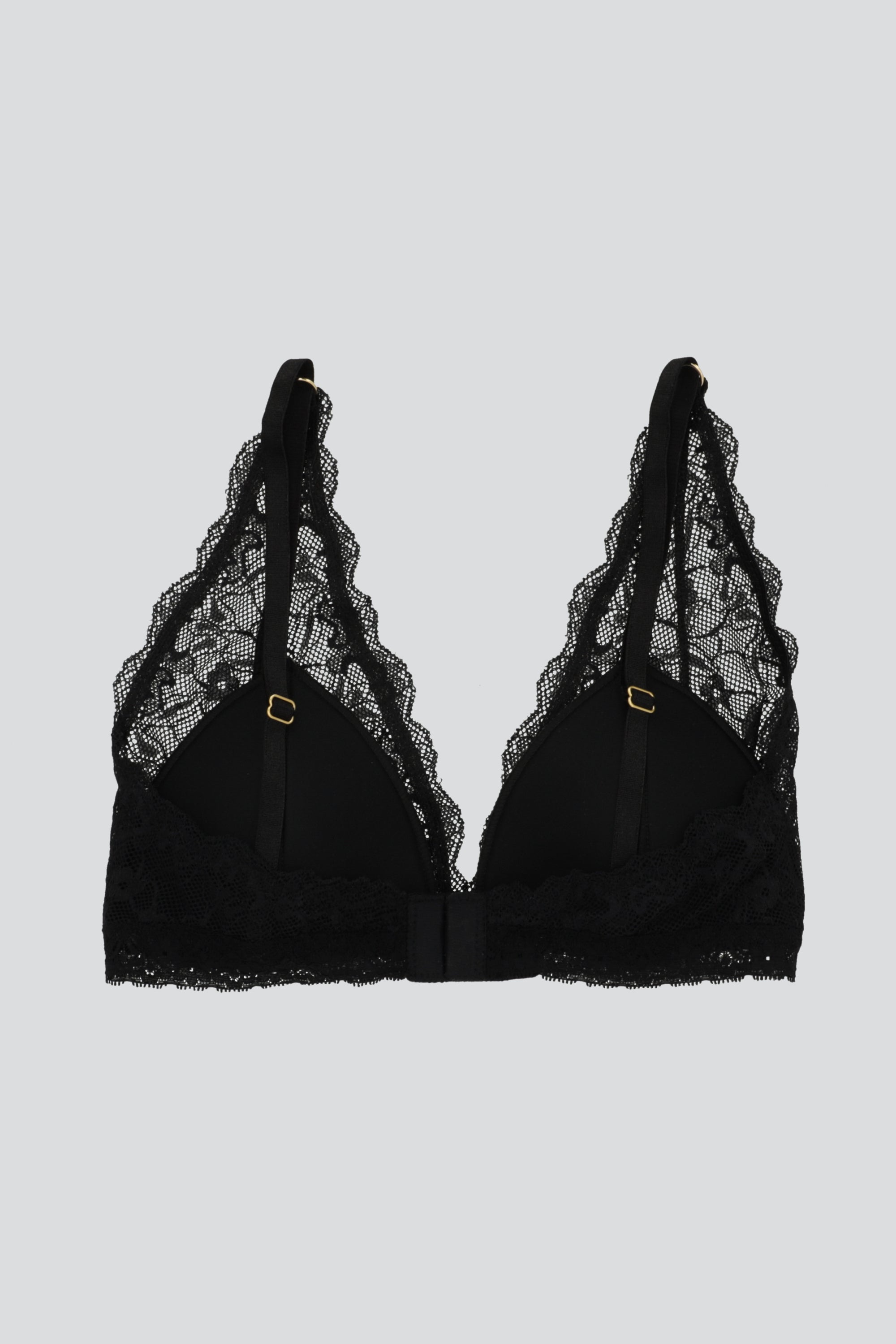 Bralette de encaje con copas NEGRO