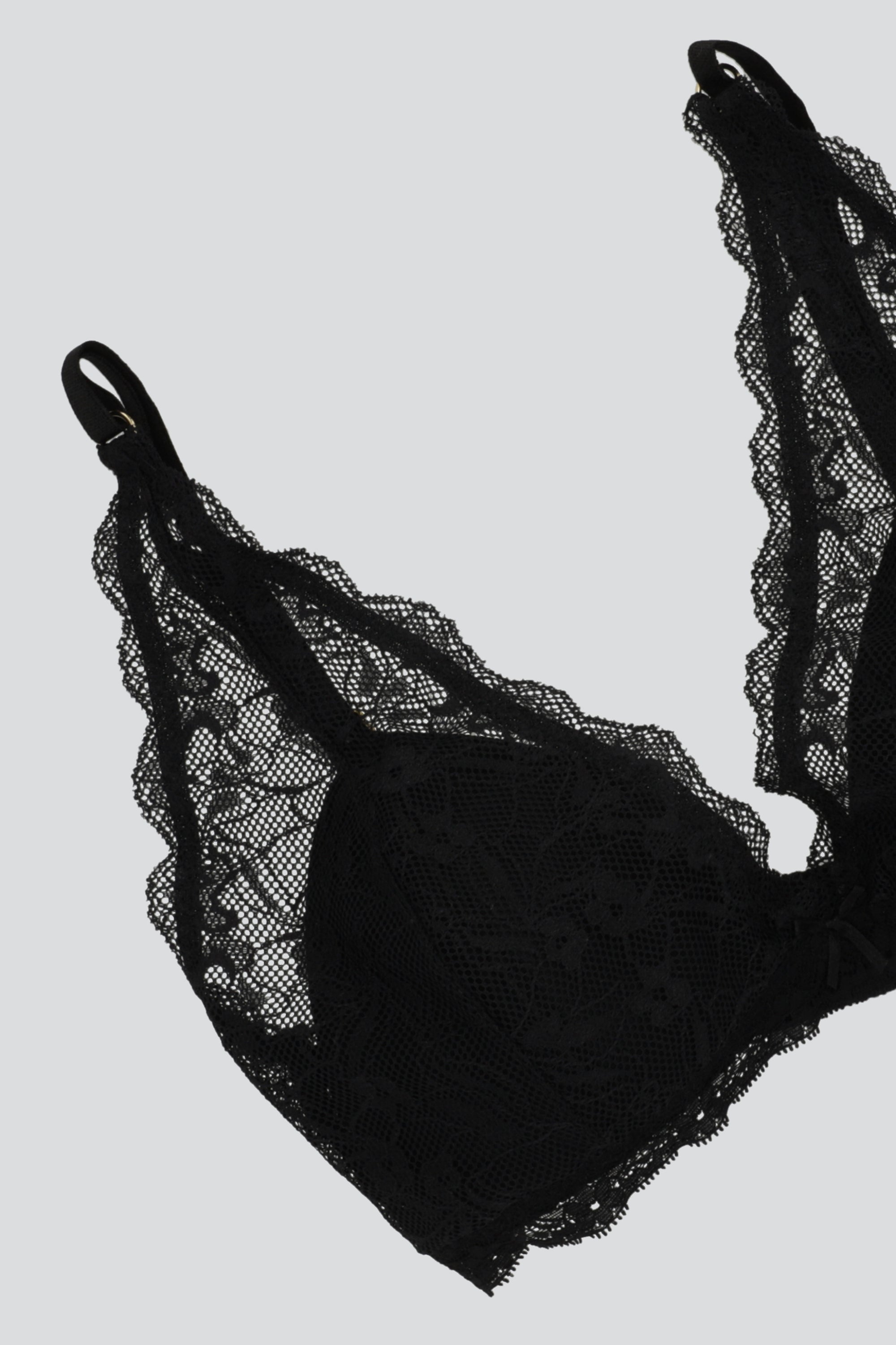 Bralette de encaje con copas NEGRO