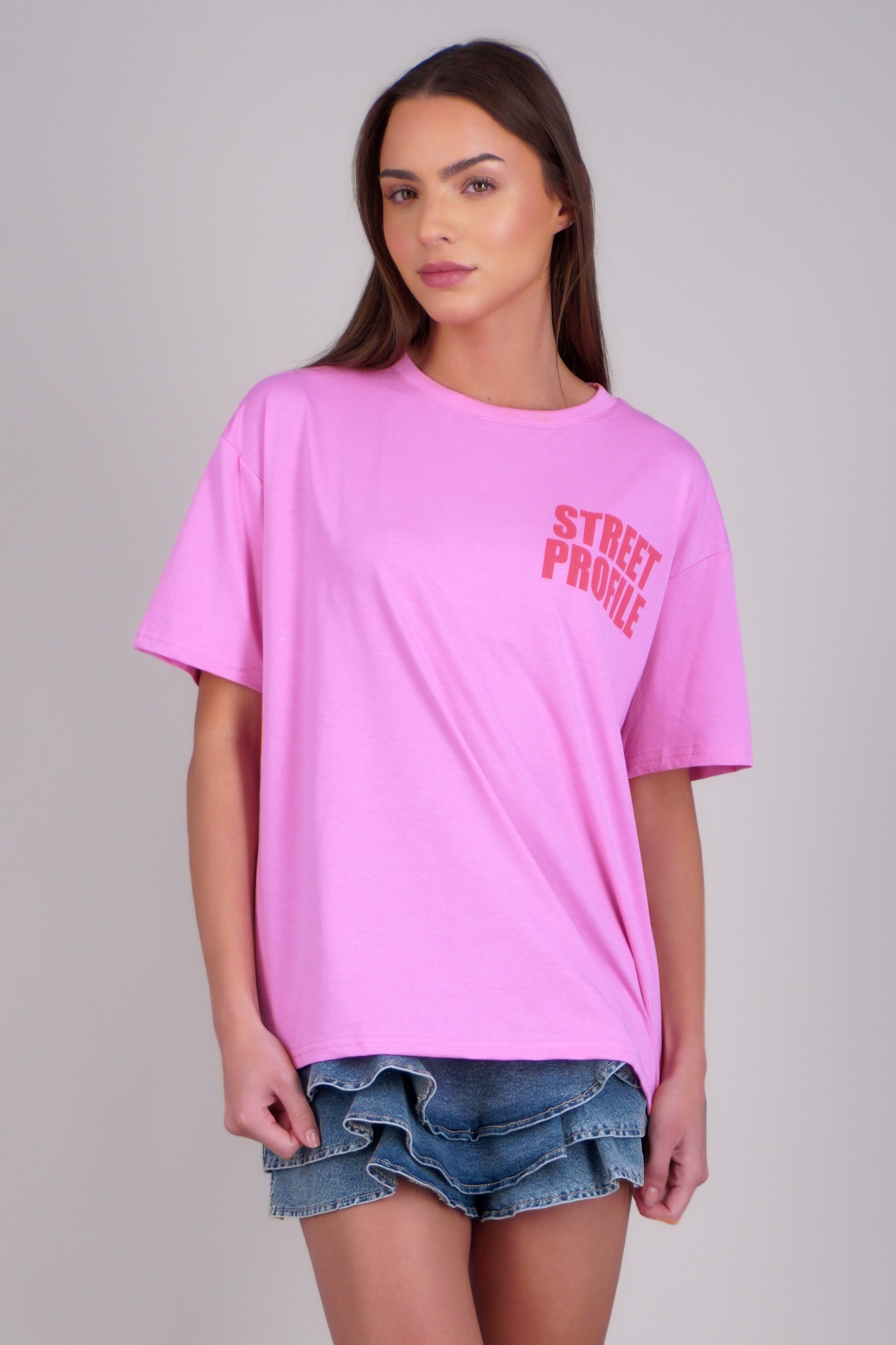 Playera manga corta urban street ROSA COMBO