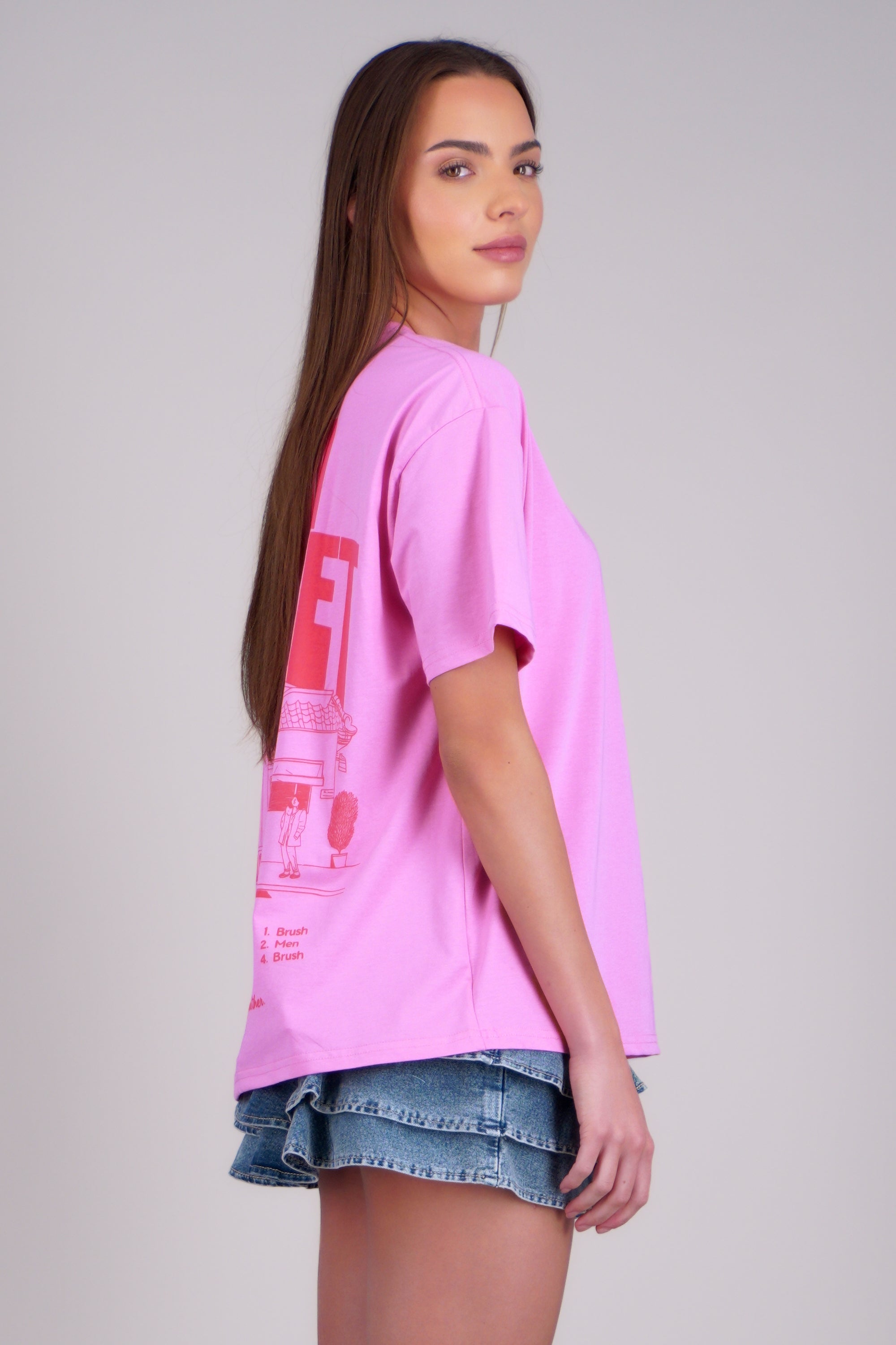 Playera manga corta urban street ROSA COMBO