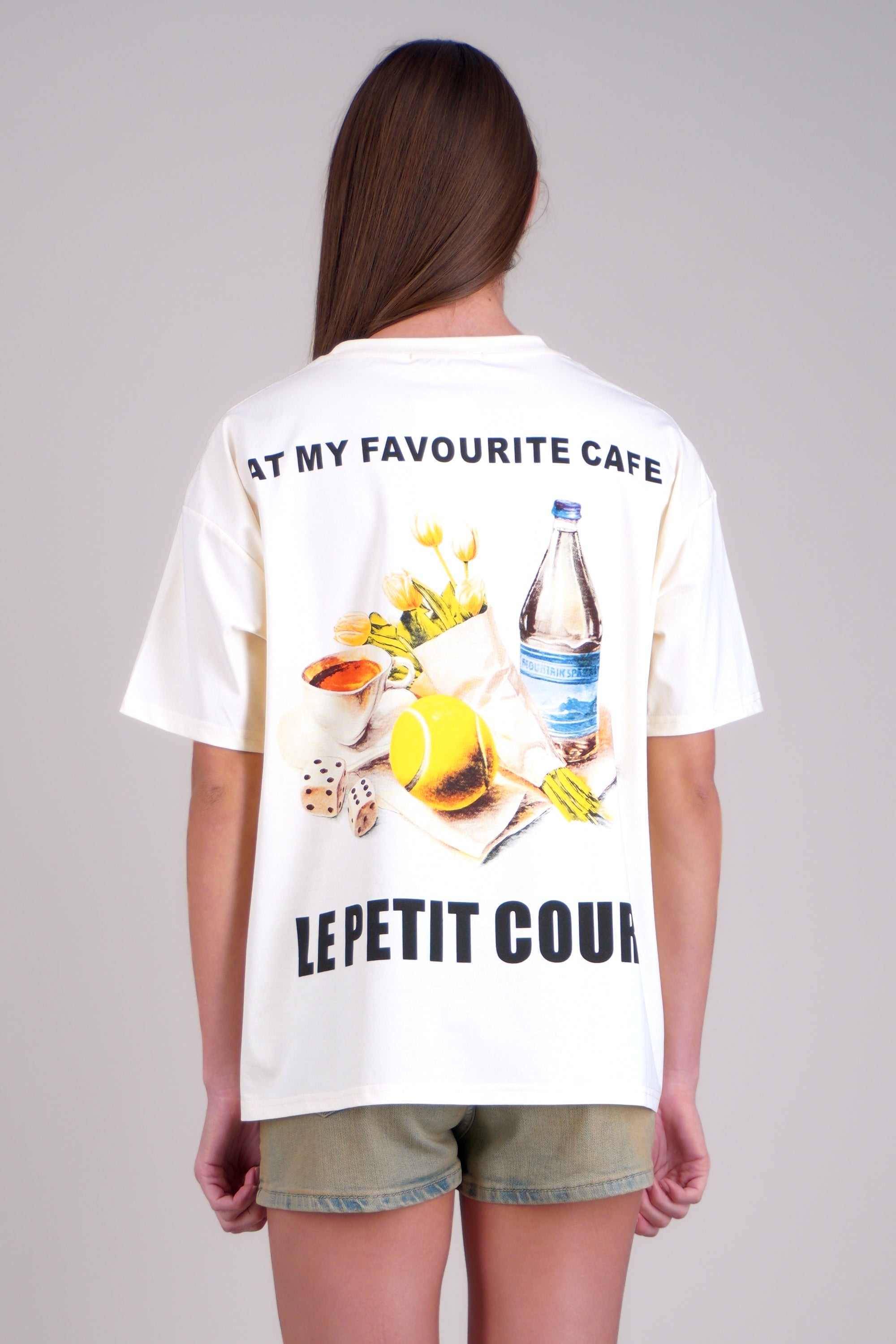 Playera manga corta le petit court AMARILLO COMBO