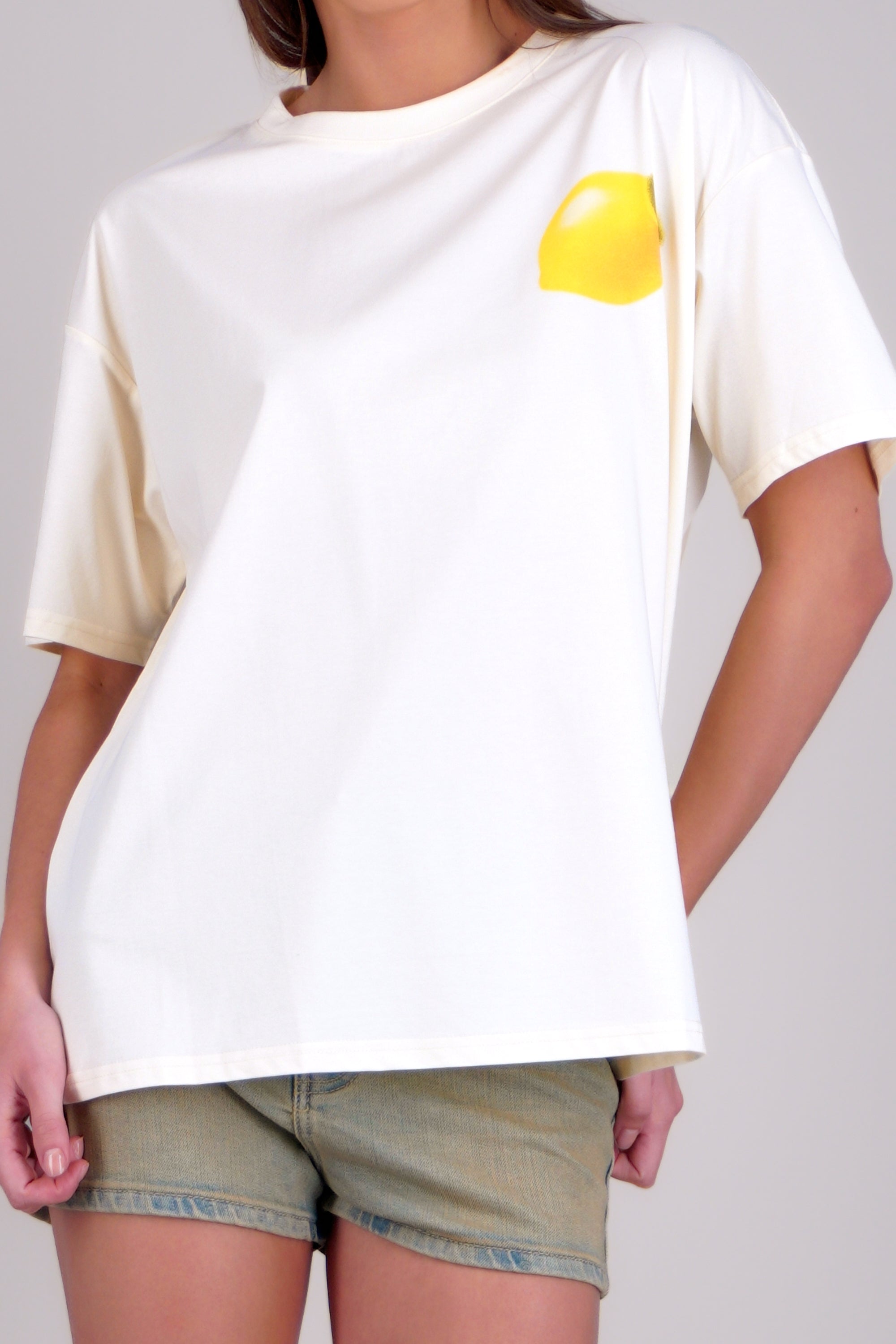 Playera manga corta le petit court AMARILLO COMBO