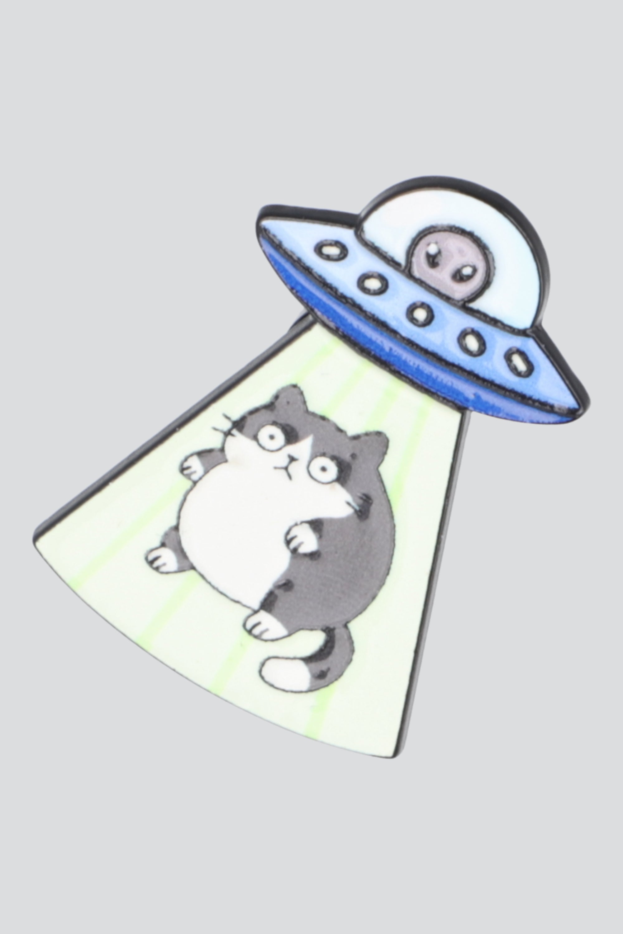 Pin gatito gordo abducción VERDE