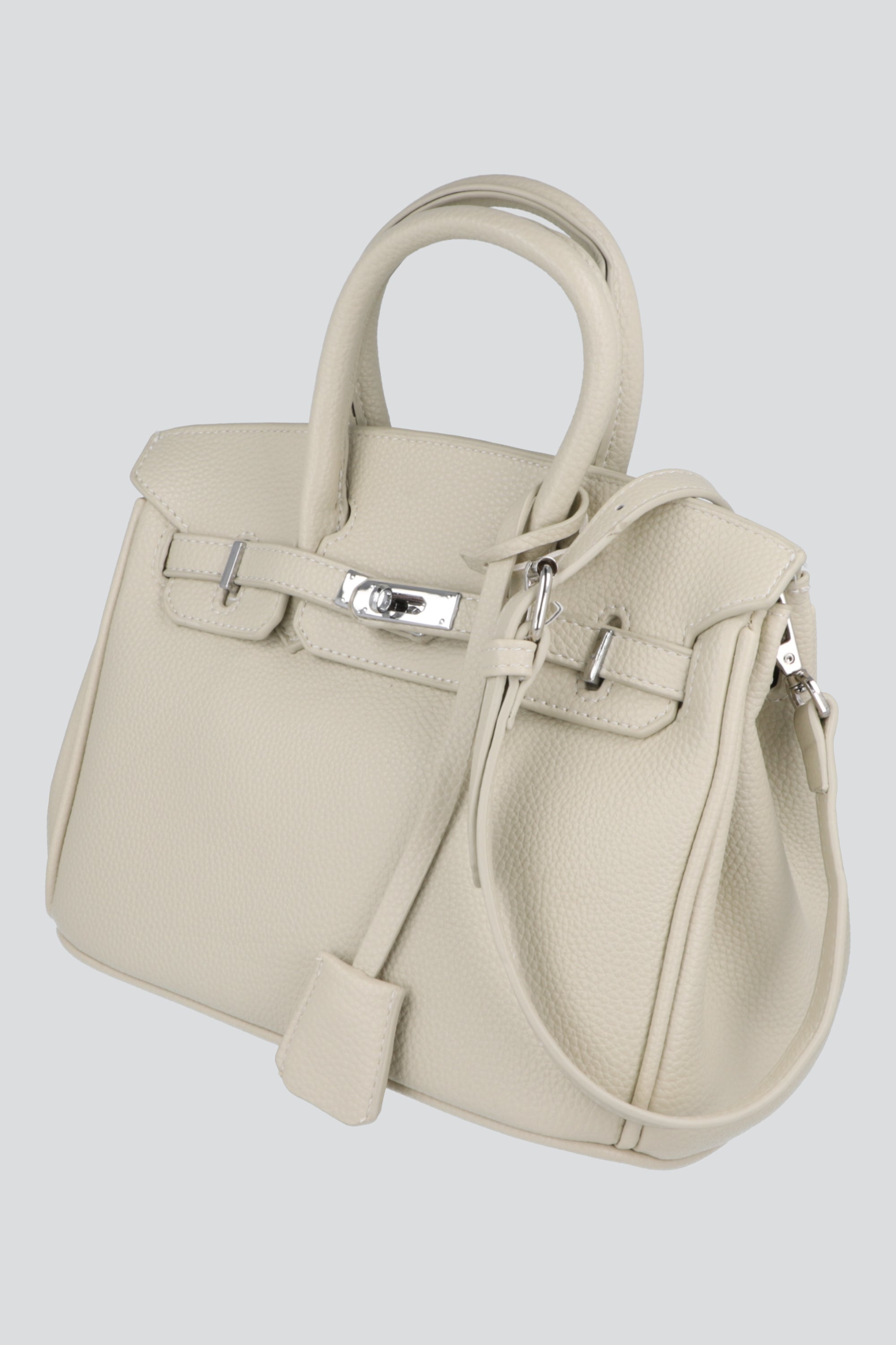 Bolso de mano broche HUESO