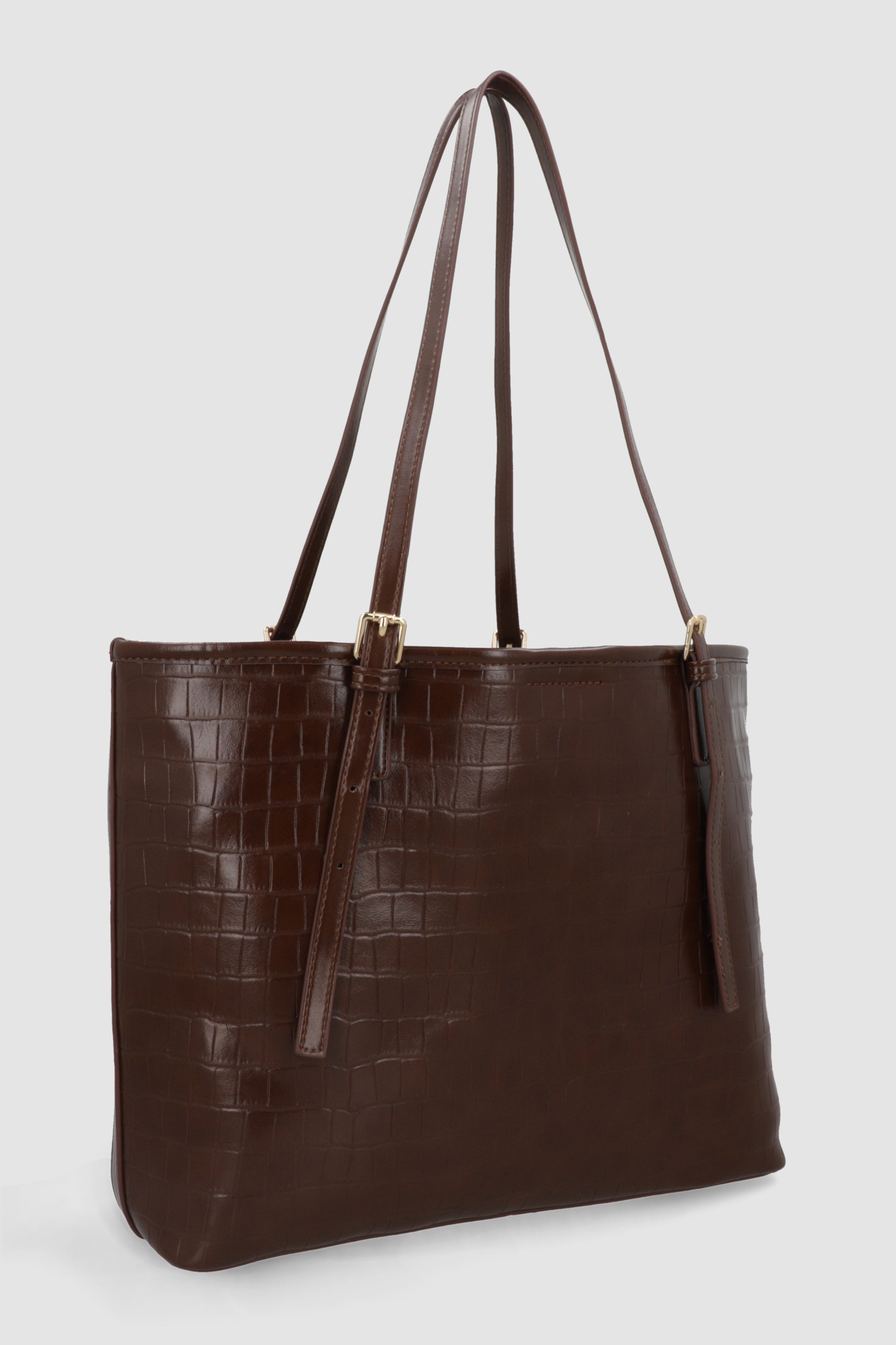 Bolsa tote croco CAFE