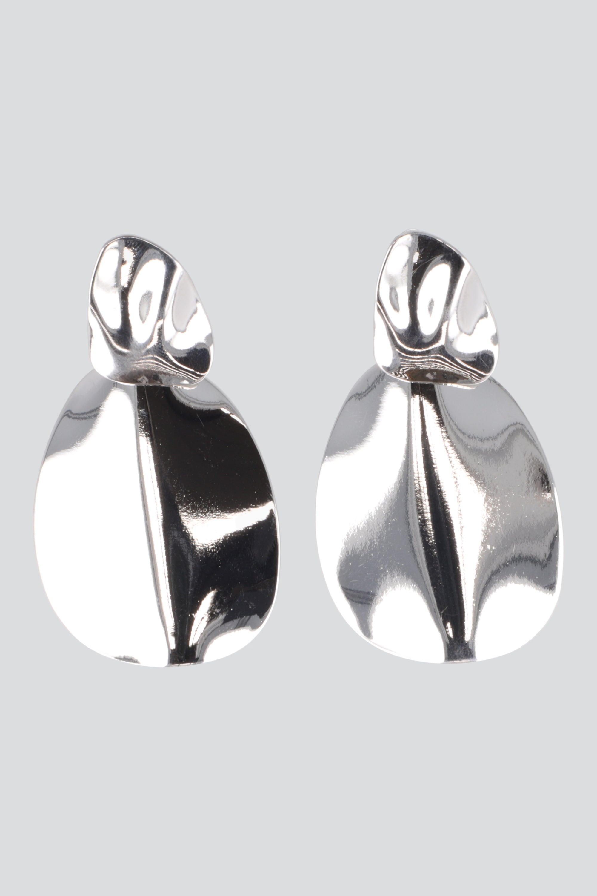 ARETES DOBLE CIRCULO TEXTURA PLATA