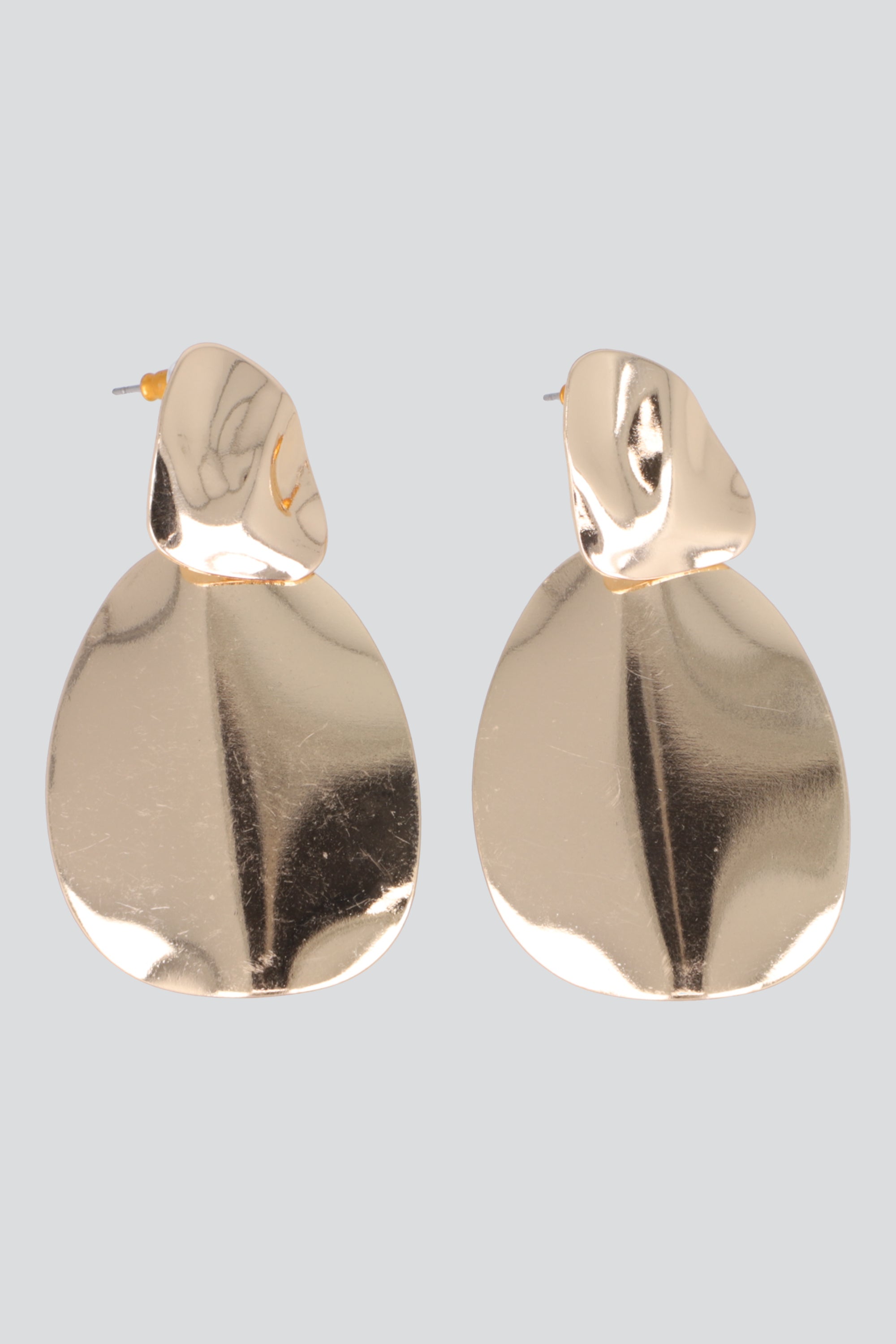ARETES DOBLE CIRCULO TEXTURA ORO