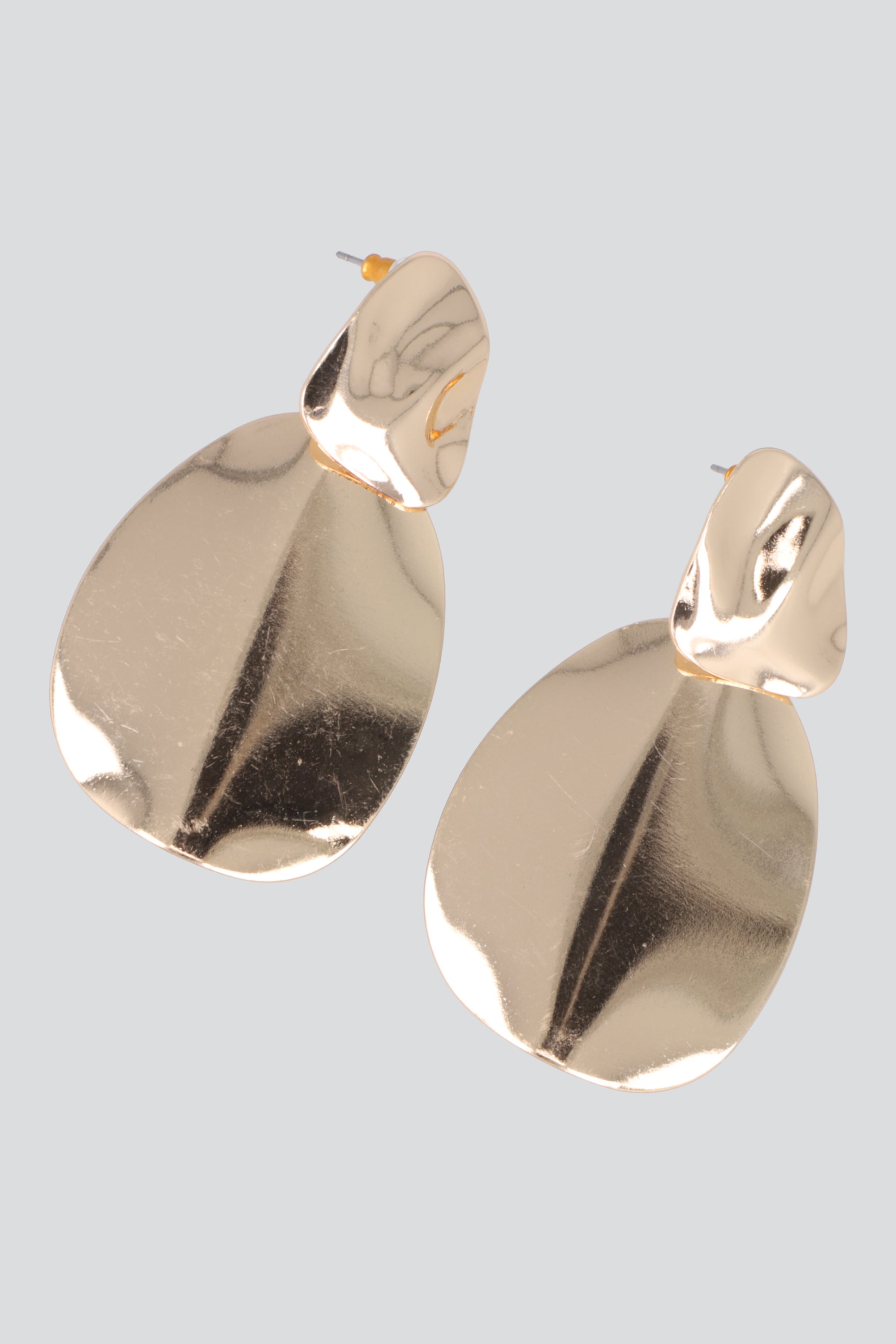 ARETES DOBLE CIRCULO TEXTURA ORO