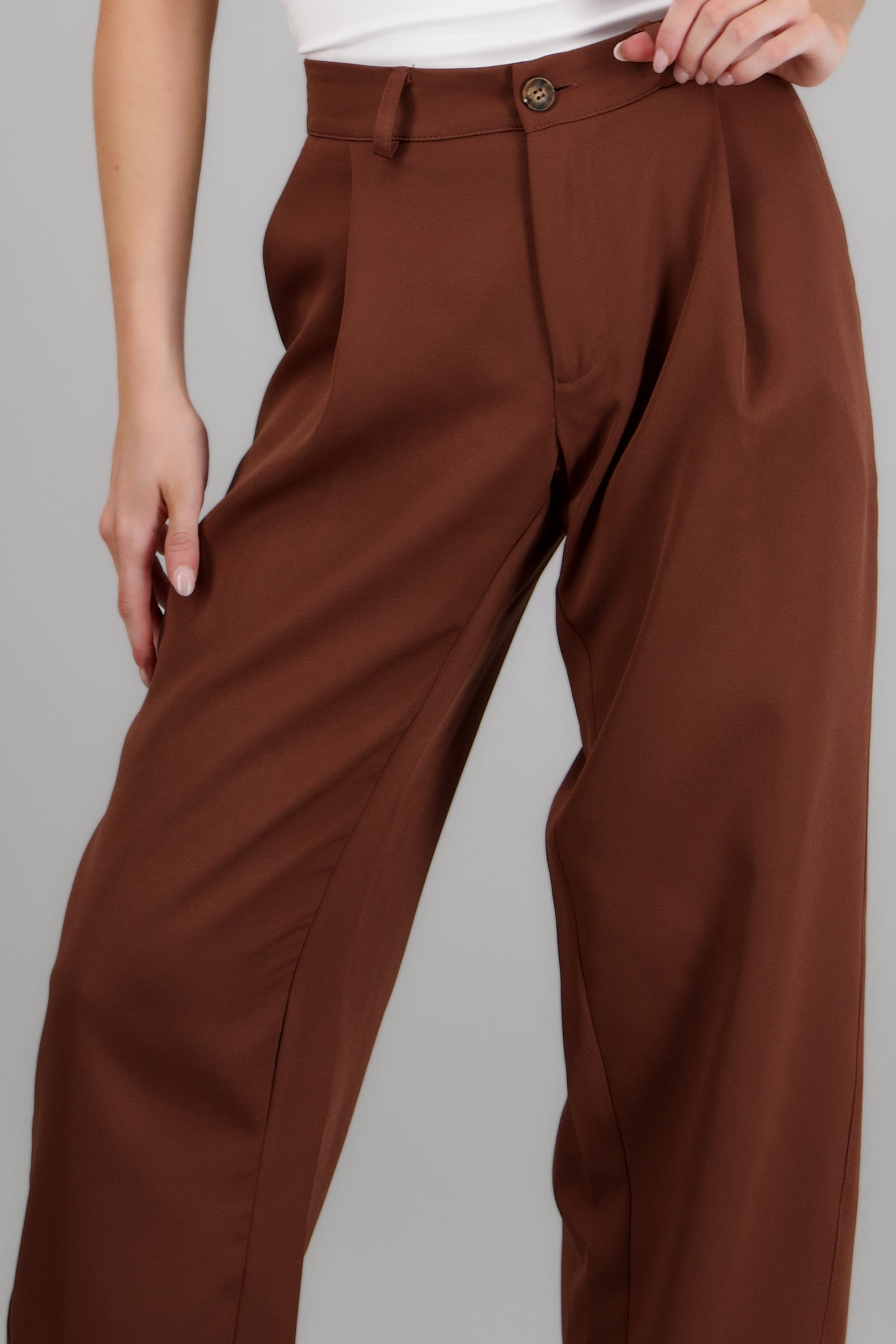 Pantalon balloon sastreado CHOCOLATE