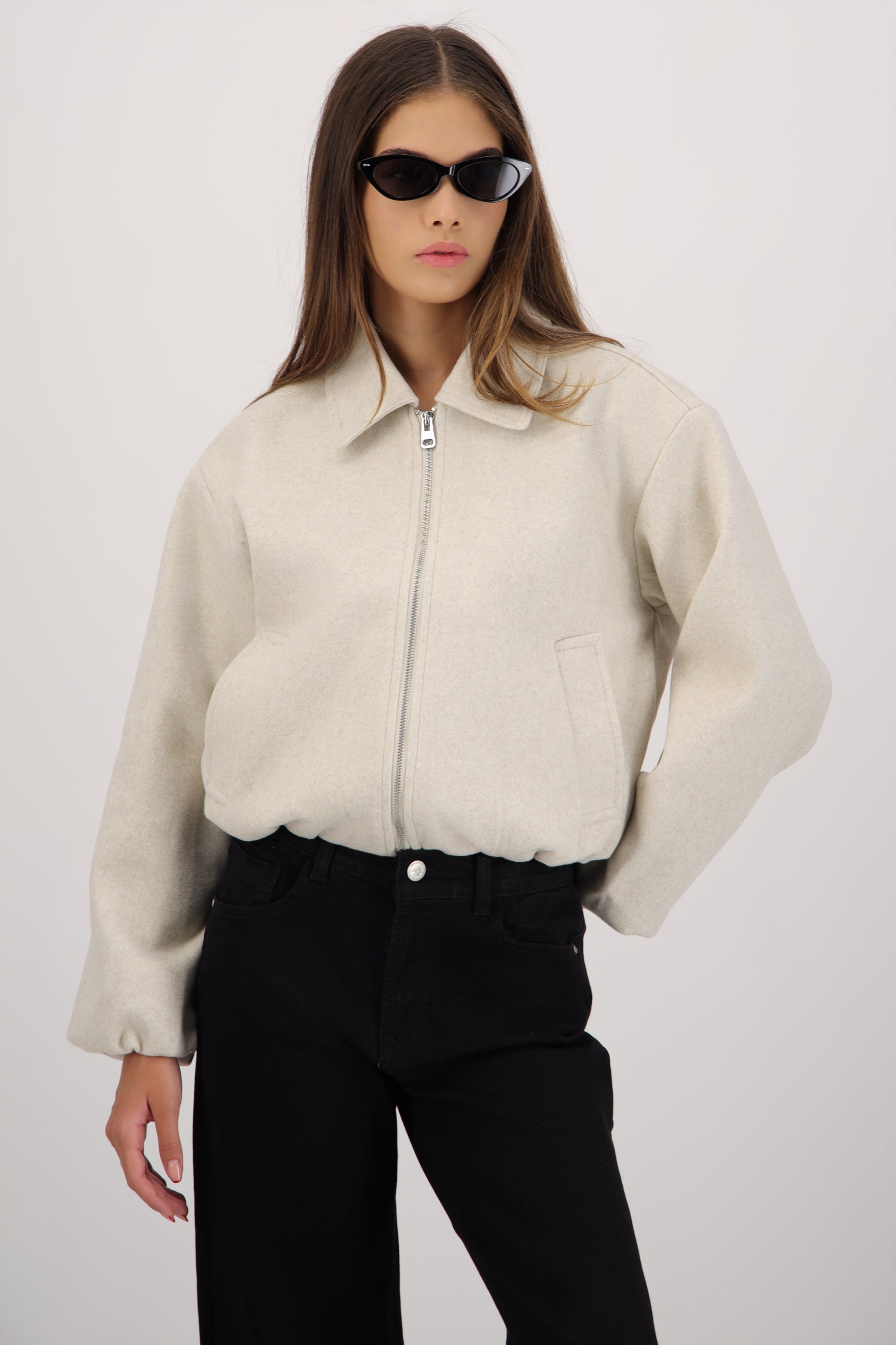 Chamarra bomber paño lisa ARENA