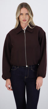 Chamarra bomber paño lisa