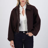 Chamarra bomber paño lisa