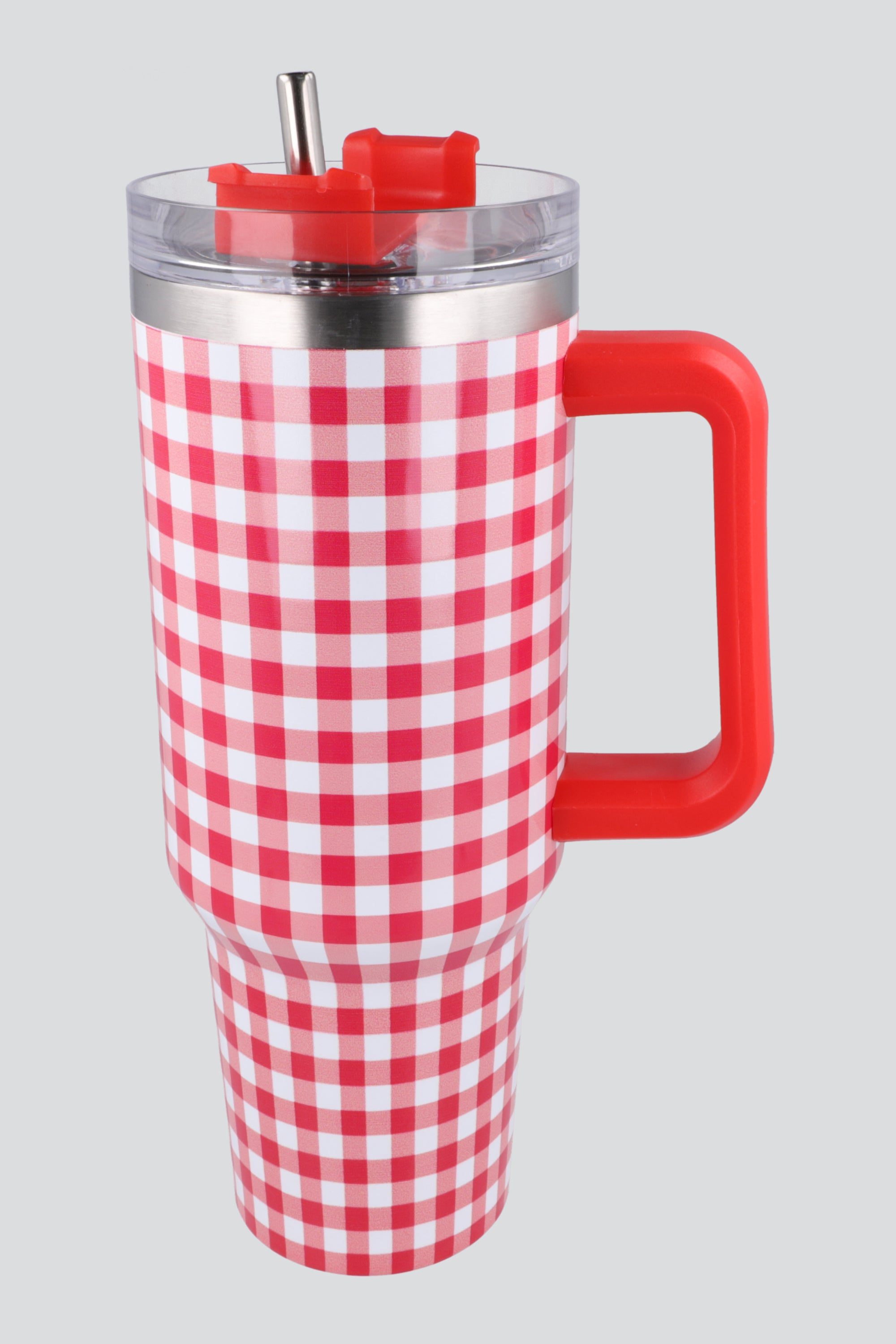 Vaso 1200ml cuadros ROJO