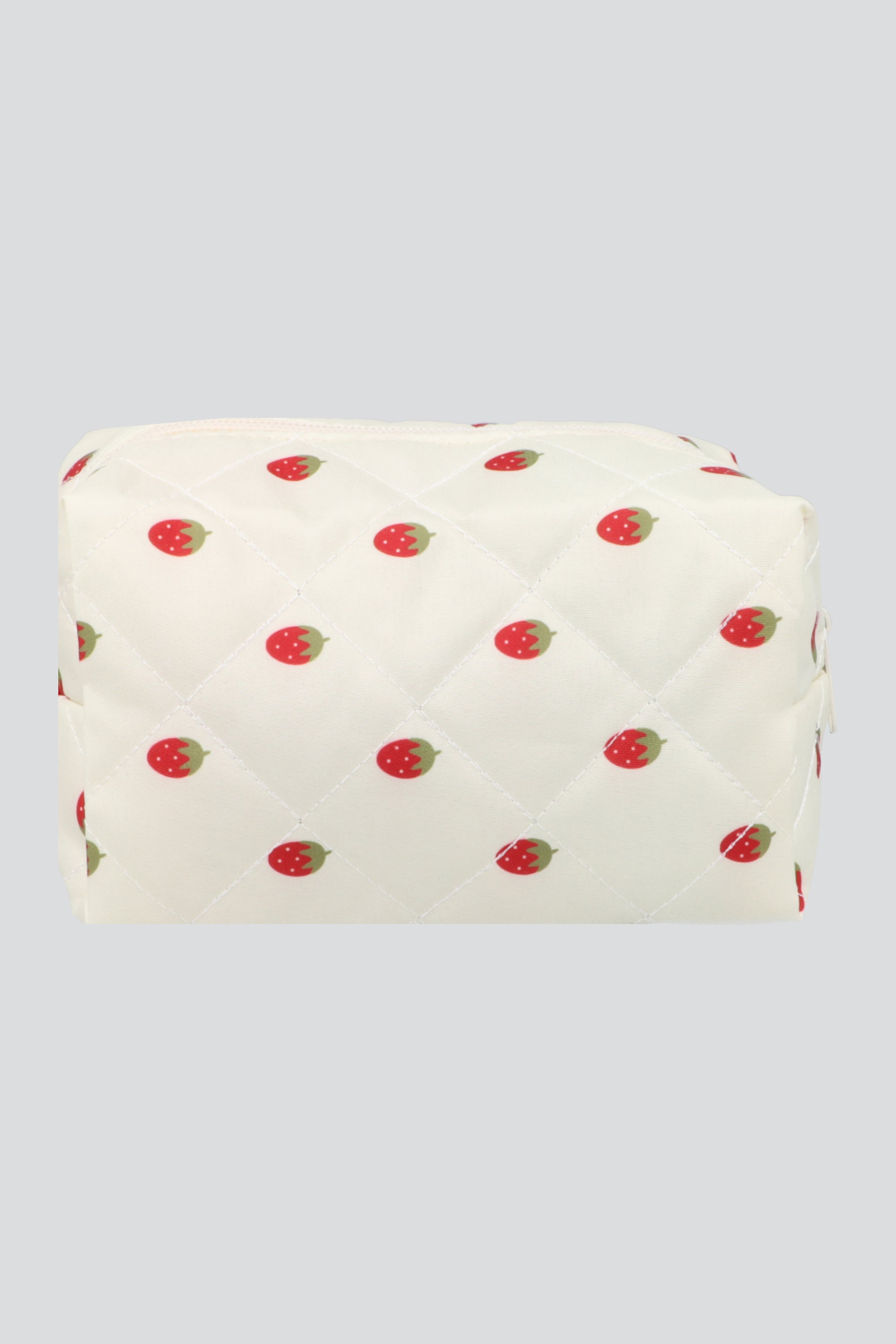Cosmetiquera capitonada fresas