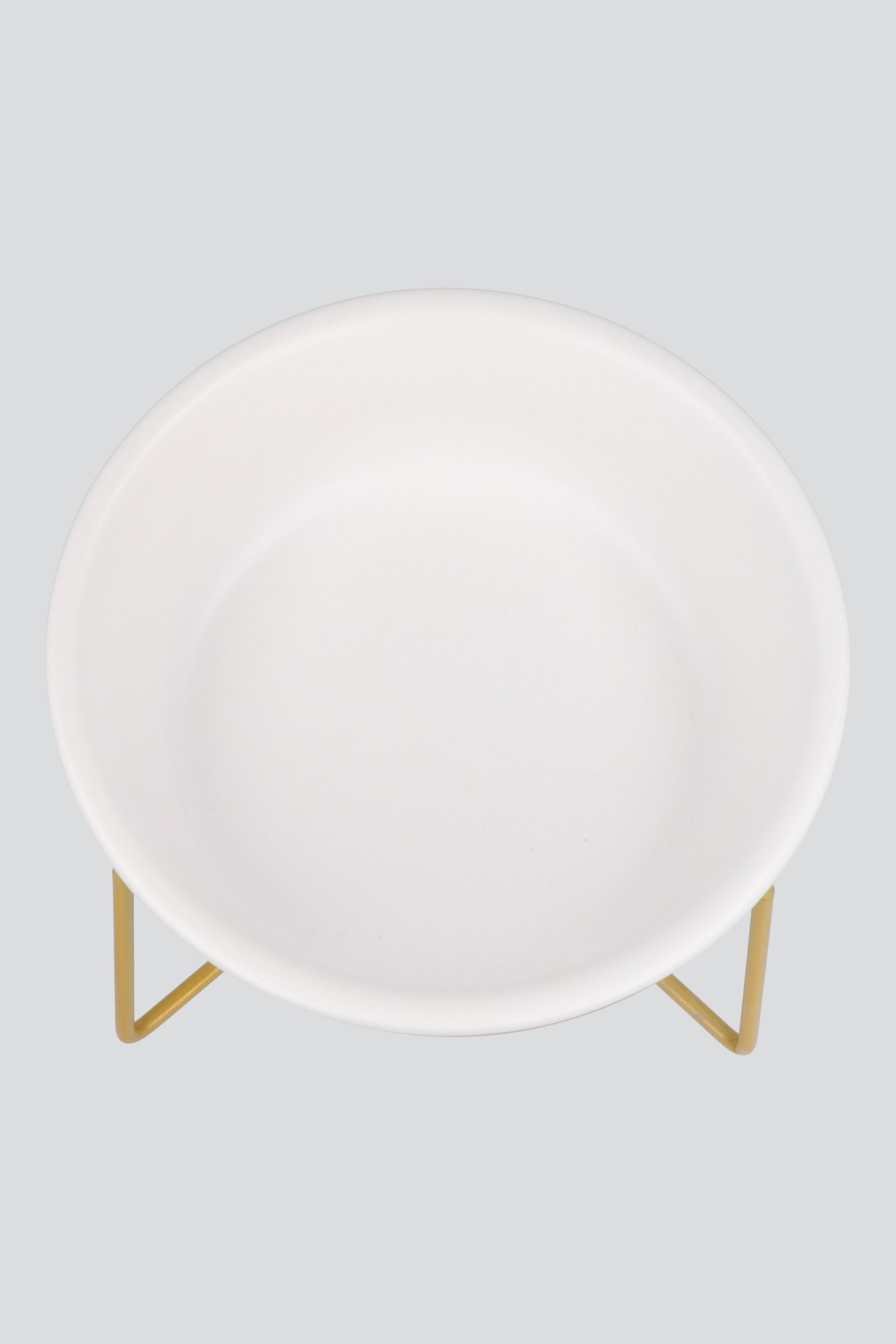 Plato para mascota base metálica BLANCO