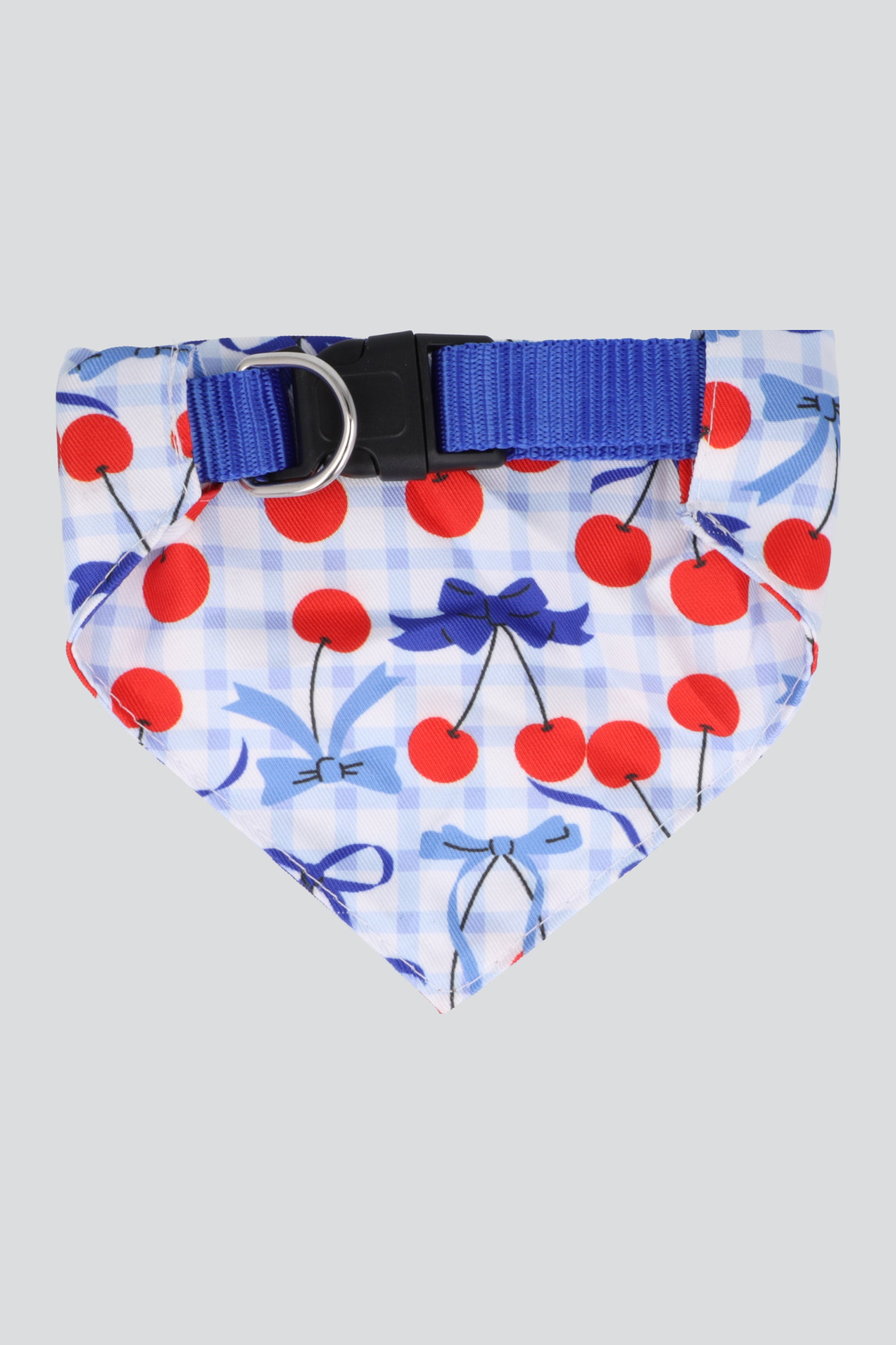 Bandana mascota cerezas AZUL