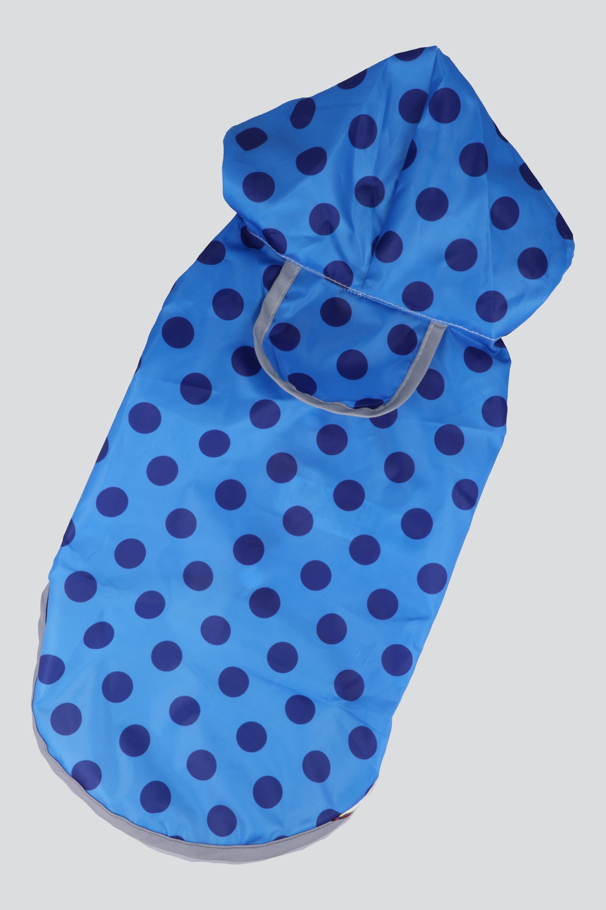 Impermeable mascota polkas AZUL