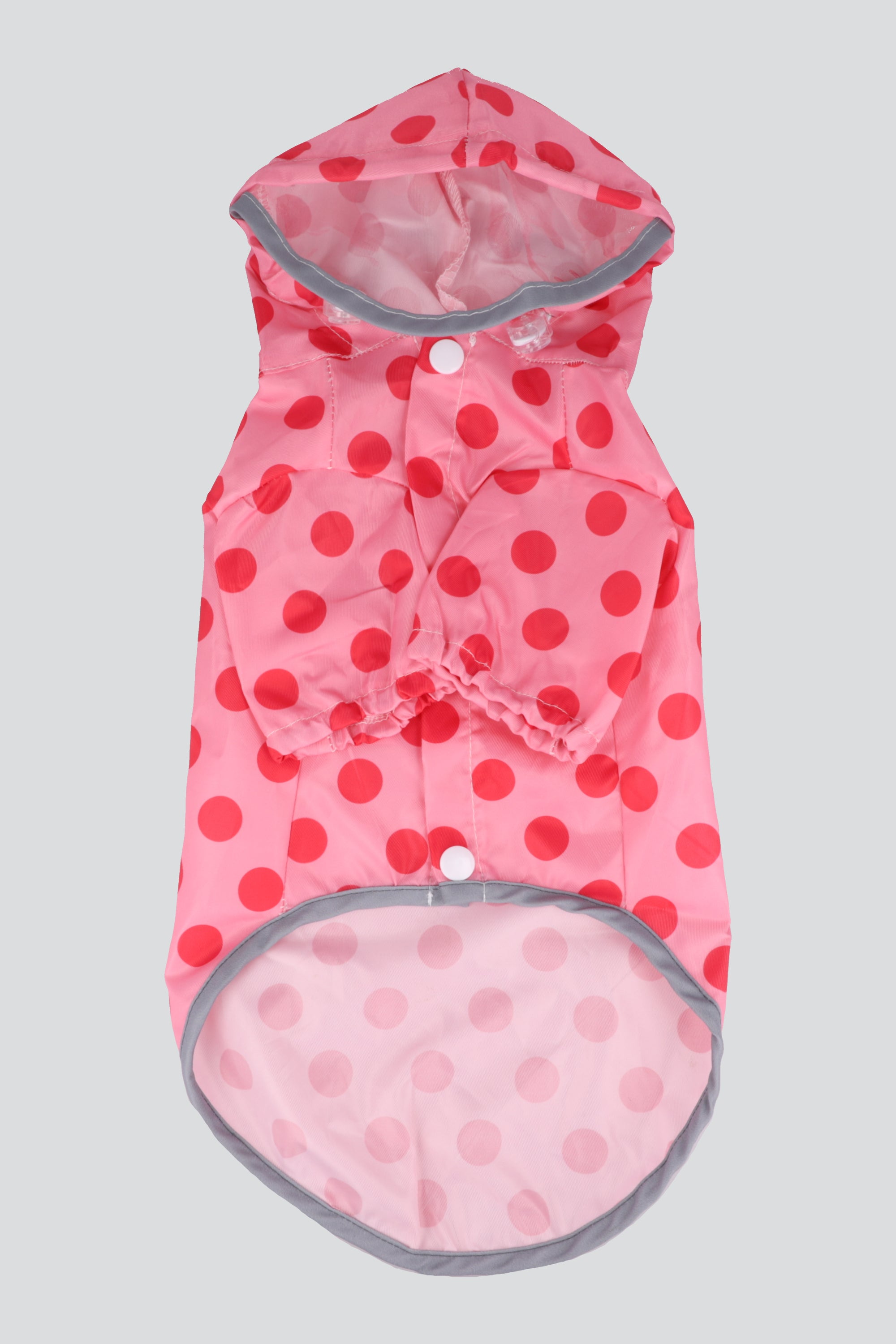 Impermeable mascota polkas ROJO