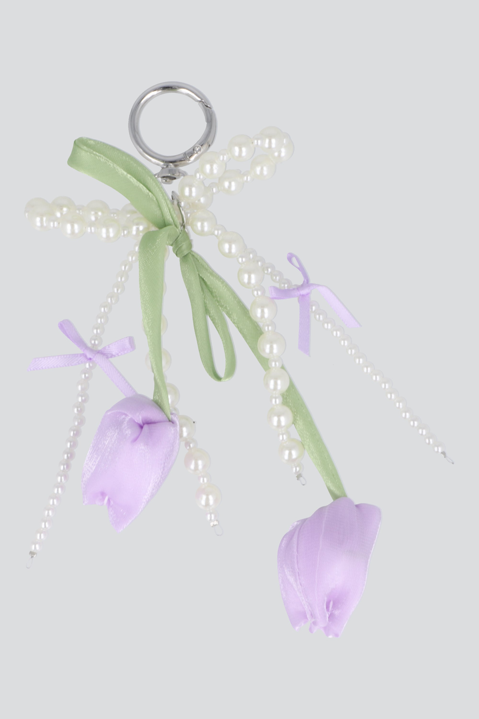 LLavero tulipanes perlas MORADO