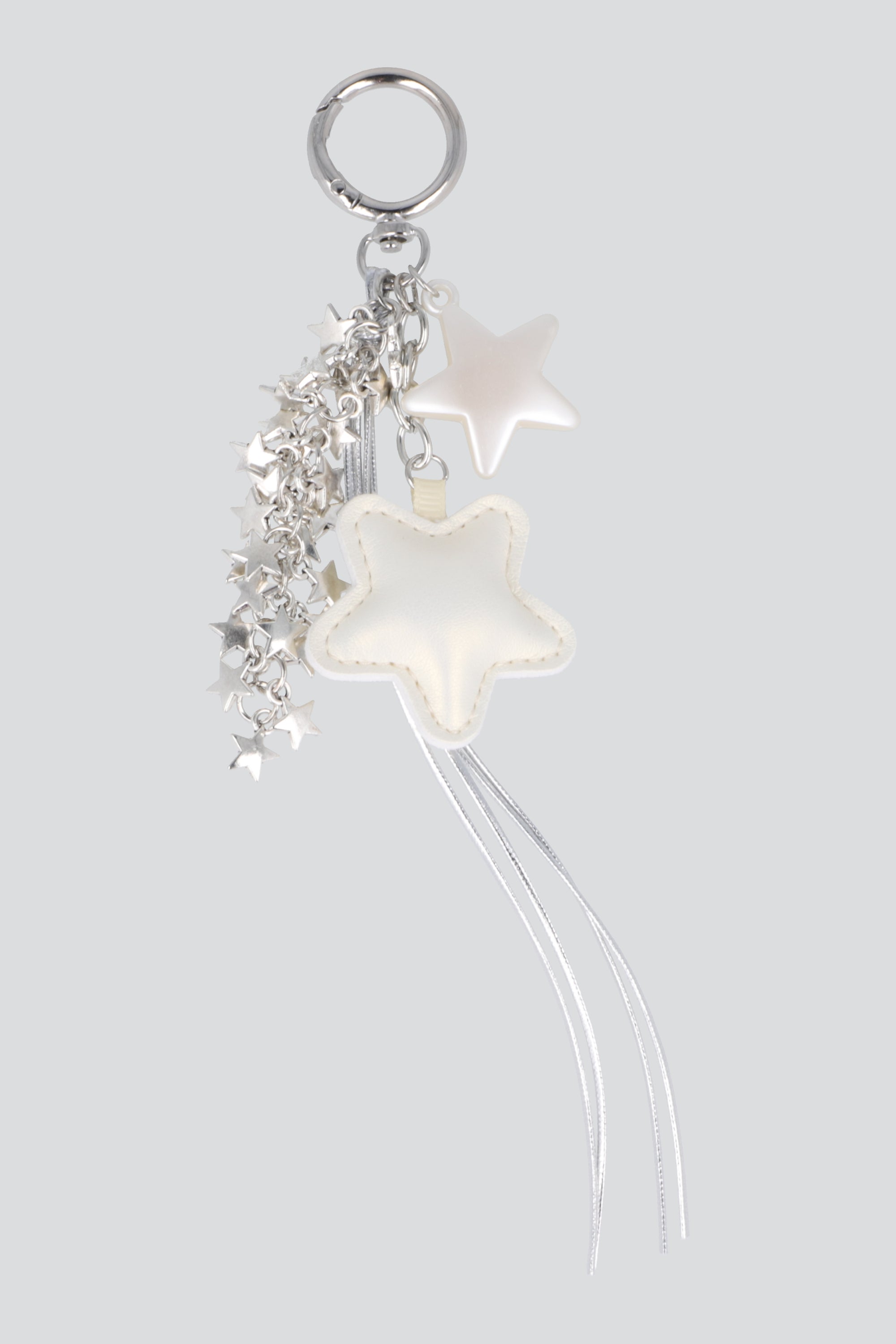 Llavero charms estrellas PLATA
