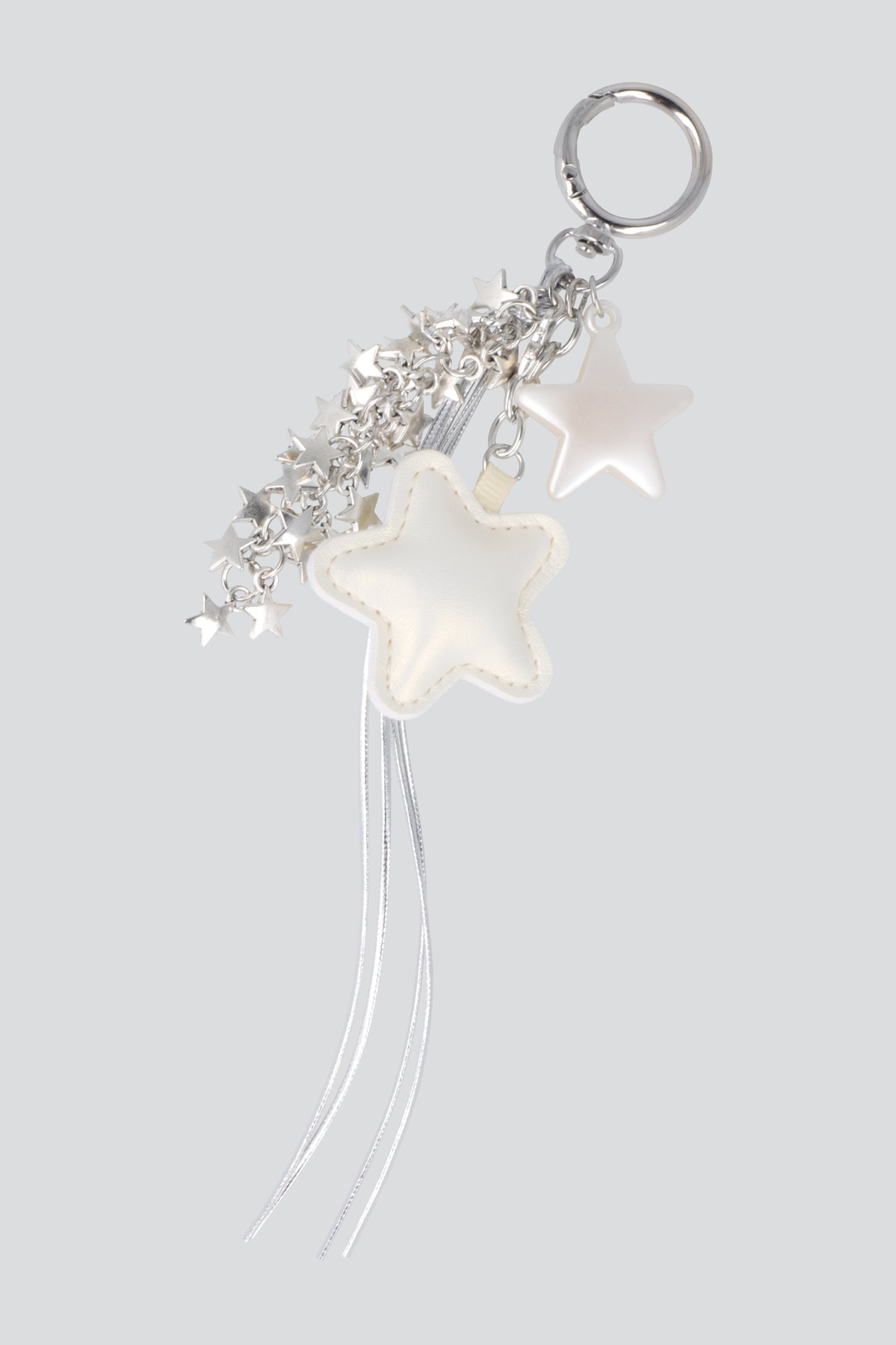 Llavero charms estrellas PLATA