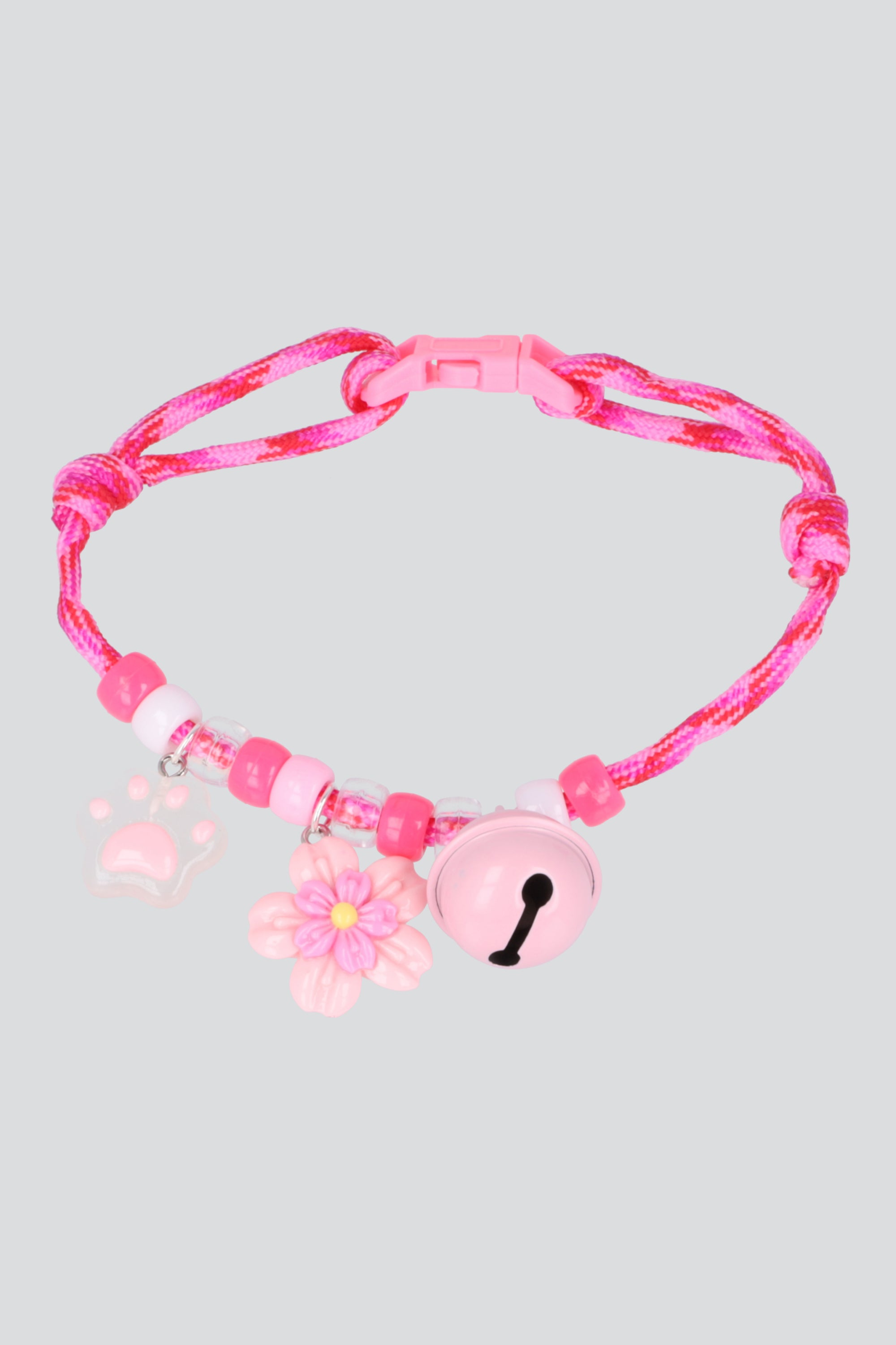 Collar mascota charms flor ROSA