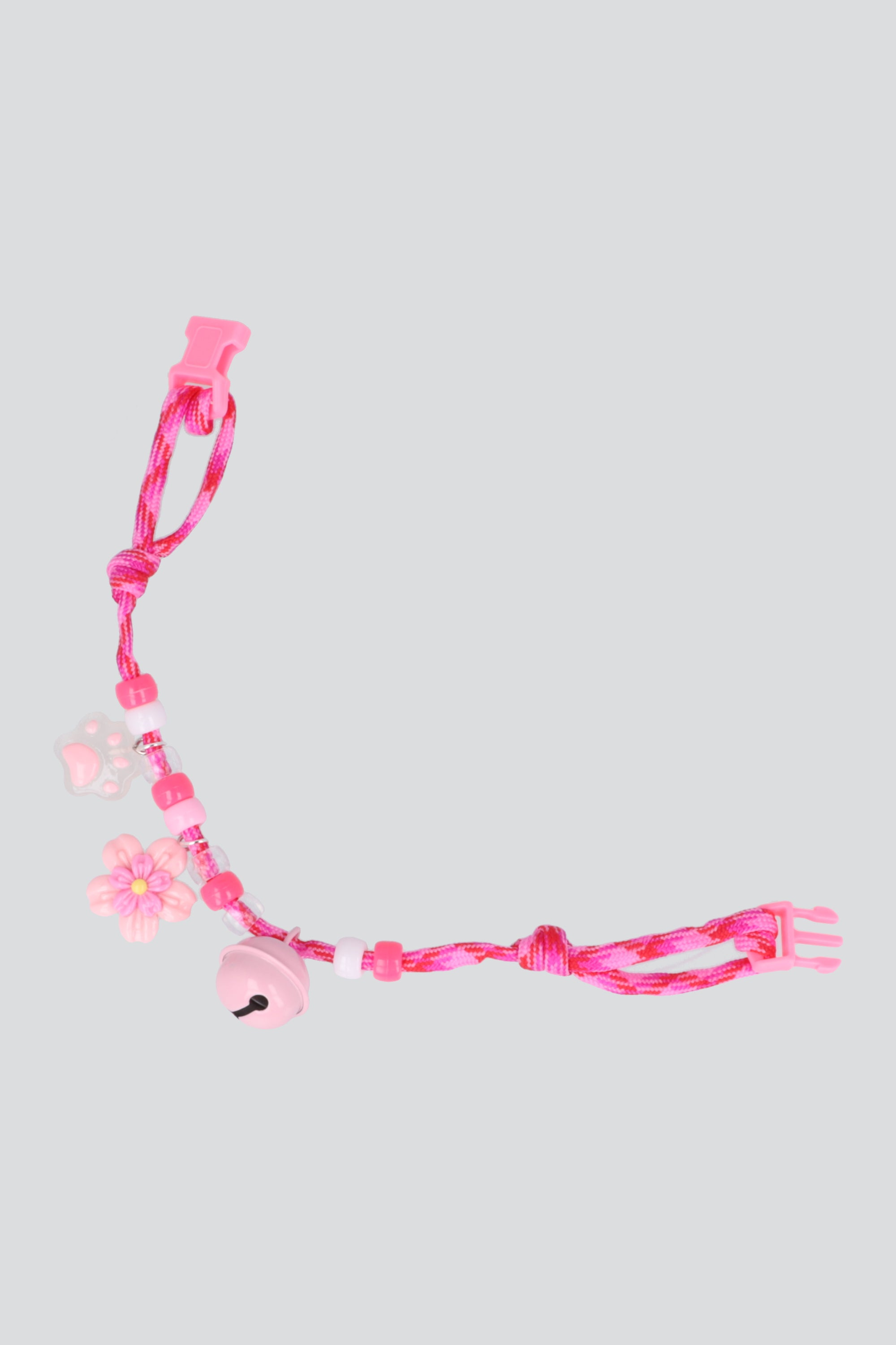 Collar mascota charms flor ROSA