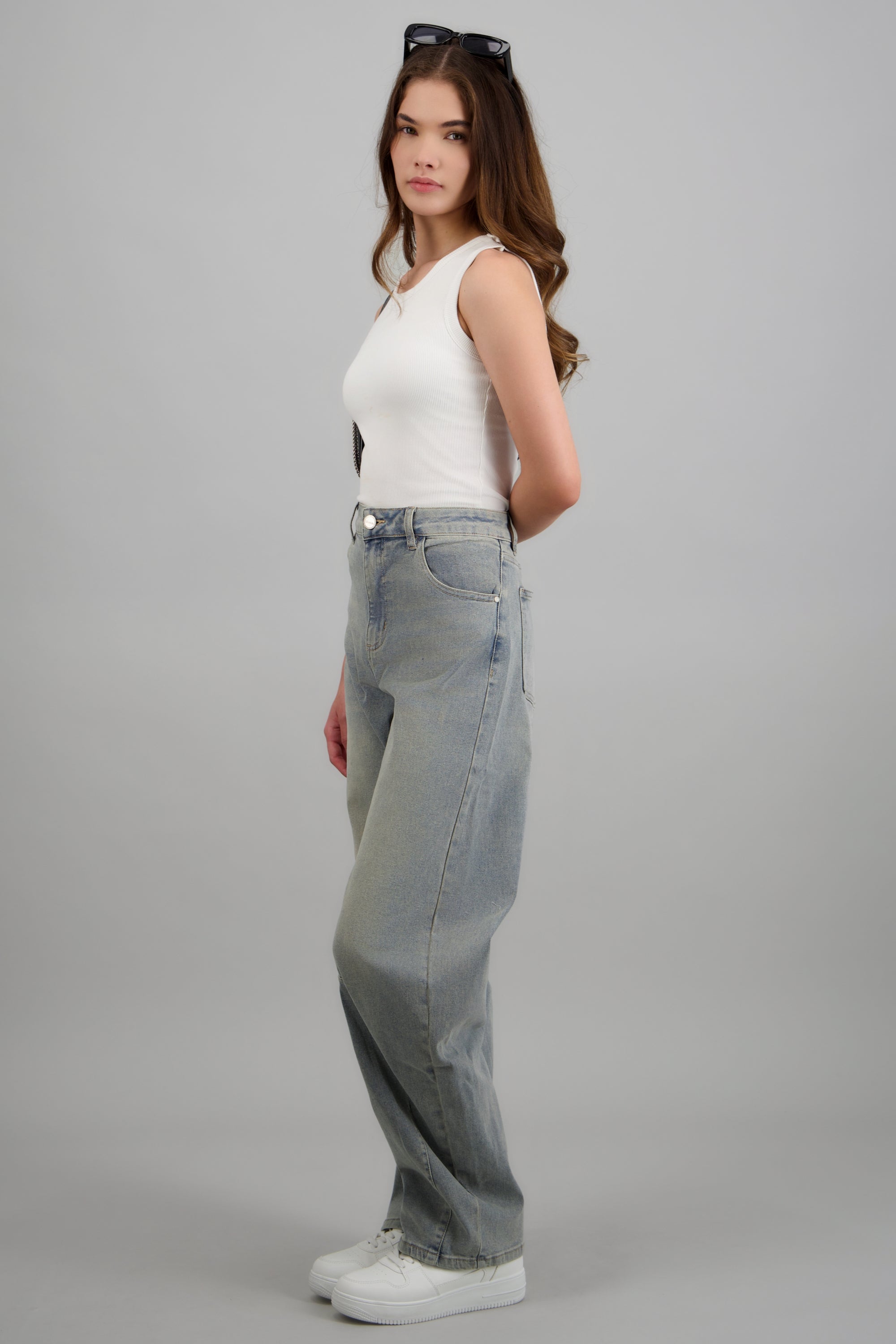 Jeans baggy cortes entintados ACID LIGHT