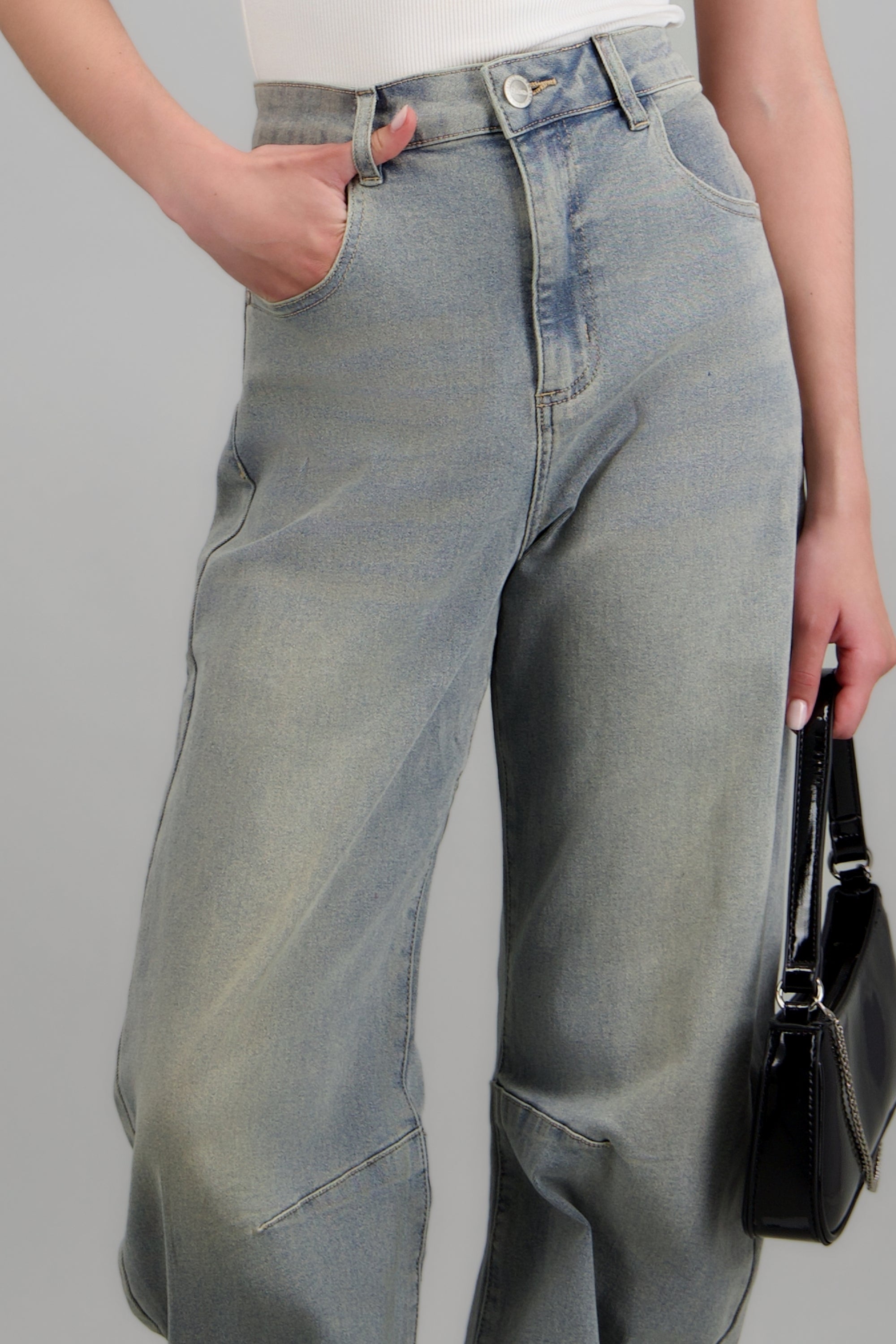 Jeans baggy cortes entintados ACID LIGHT