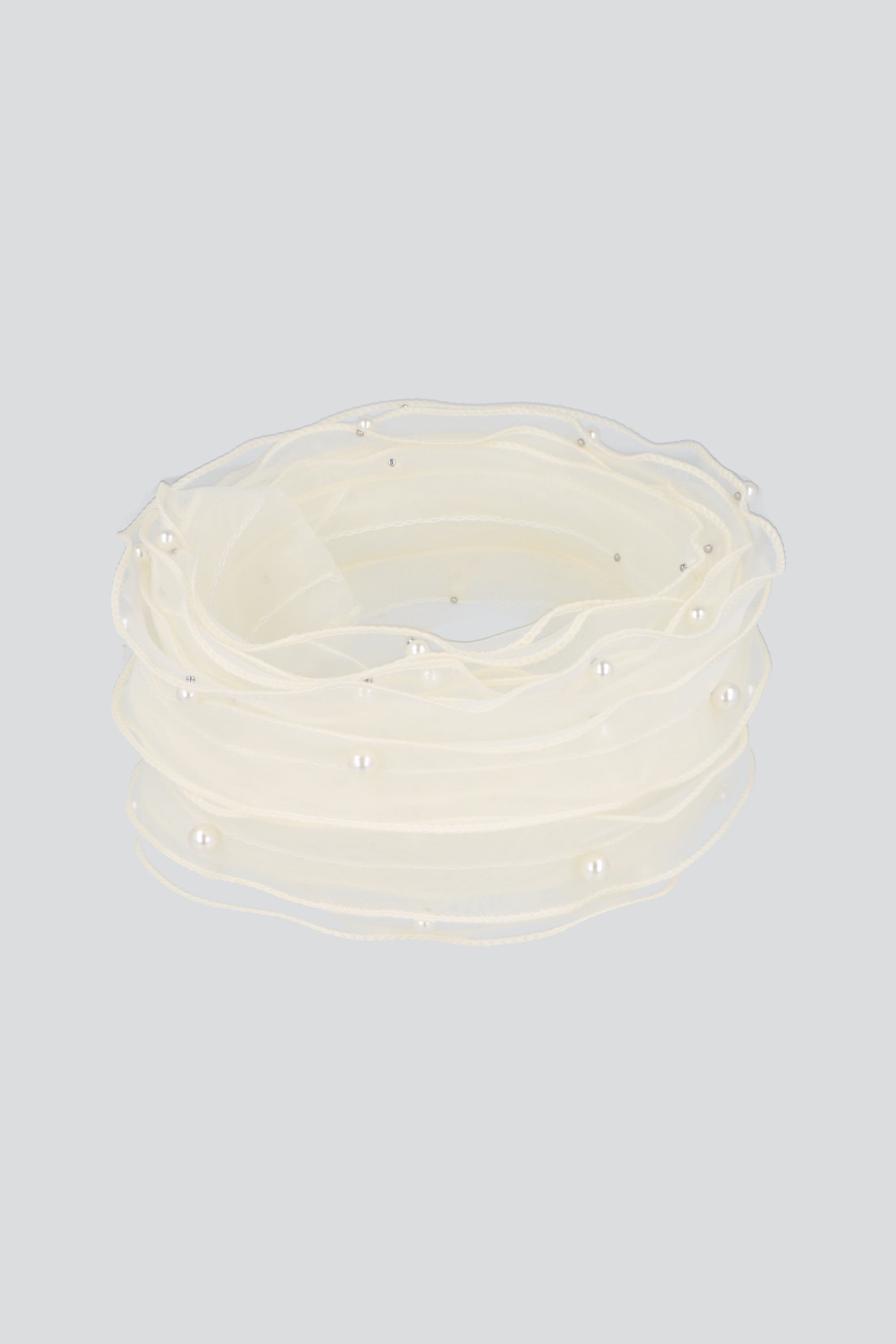 Cinta cuello perlas BLANCO